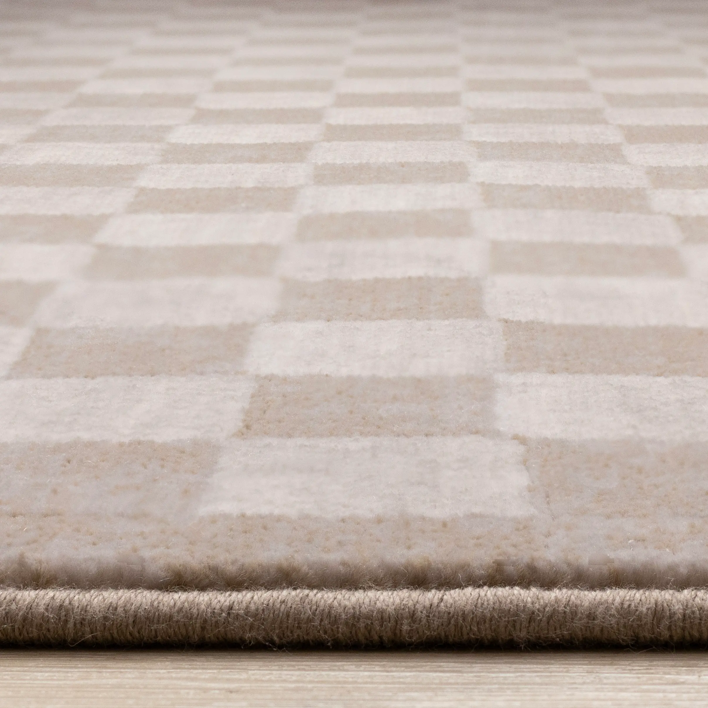Himalaya Taupe Checkered 5 x 8 Area Rug-6