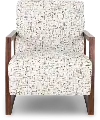 Wilshire Bark Upholstered and Wood Accent Chair