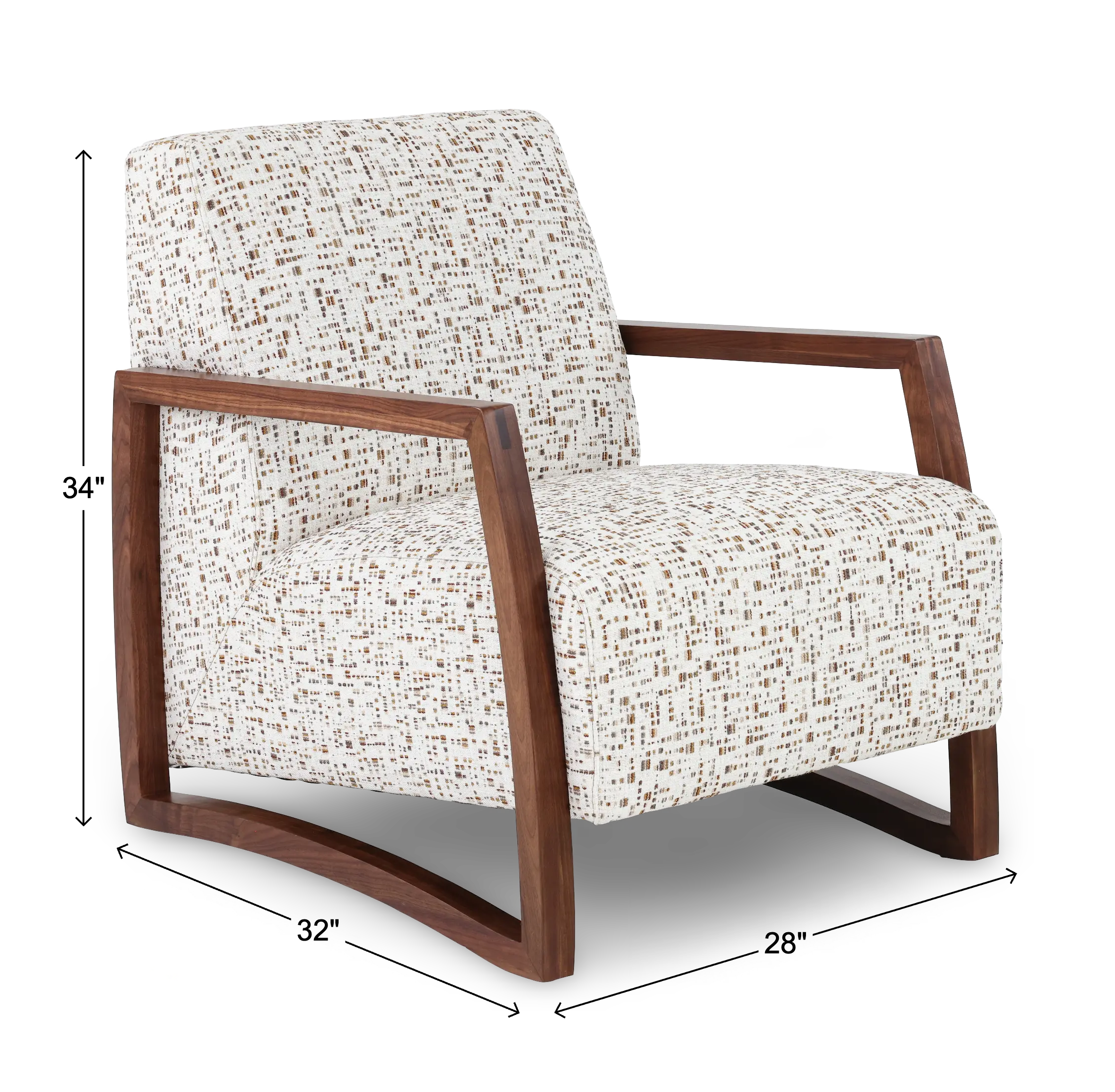 Wilshire Bark Upholstered and Wood Accent Chair-3