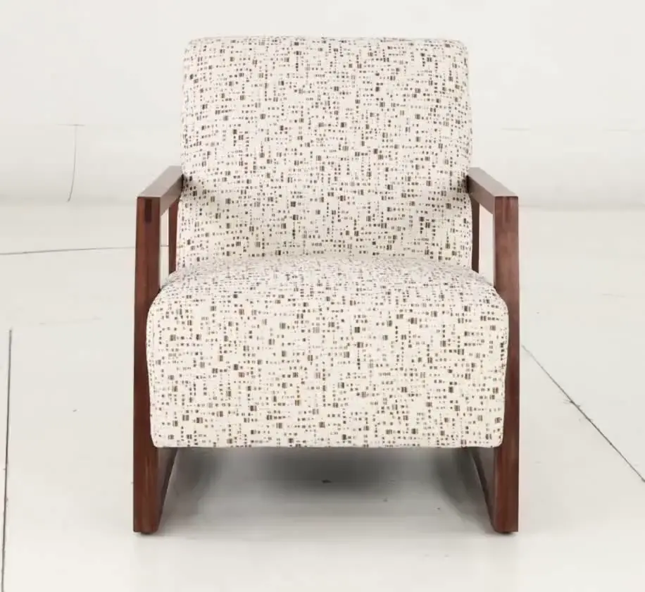 Wilshire Bark Upholstered and Wood Accent Chair-9