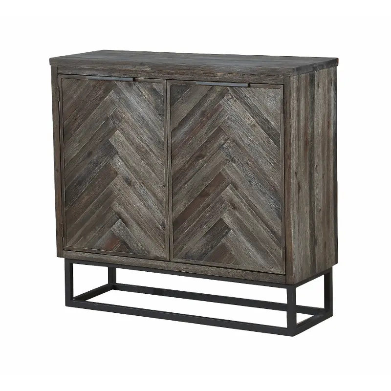 Washed Gray 2-Door Accent Cabinet