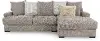 Carlin Gray 2-Piece Chaise Sectional