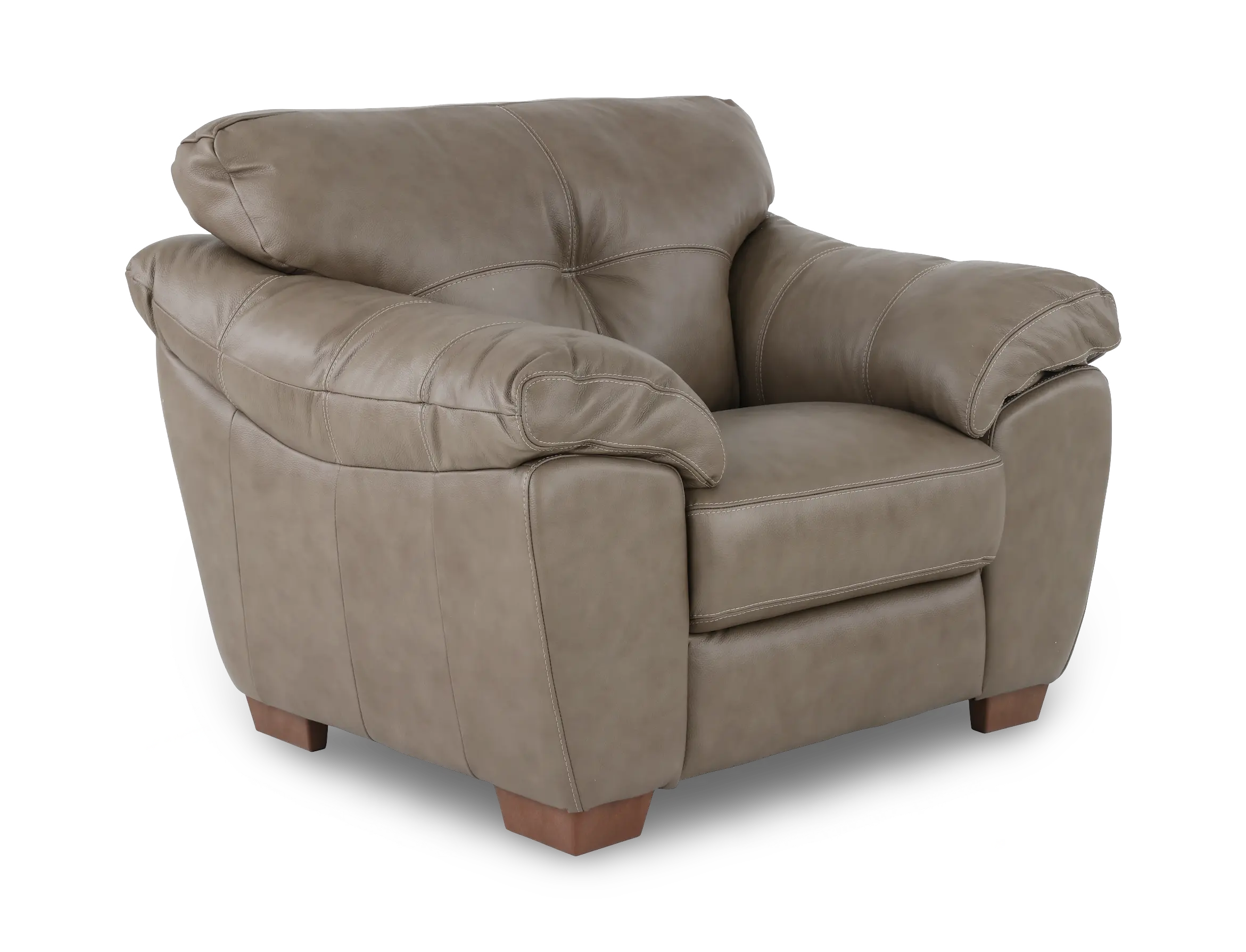 Clay Taupe Leather Chair-1