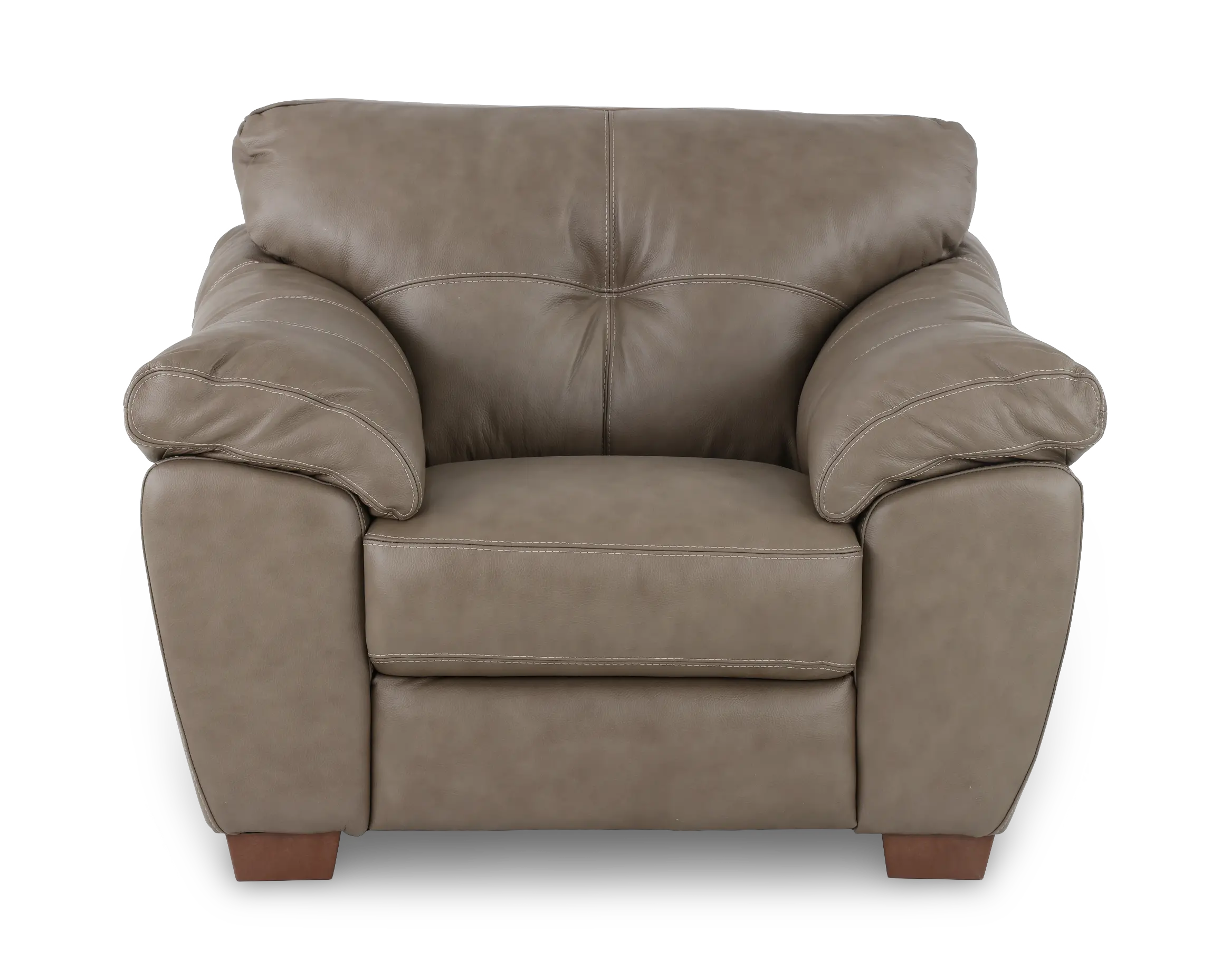Clay Taupe Leather Chair-4