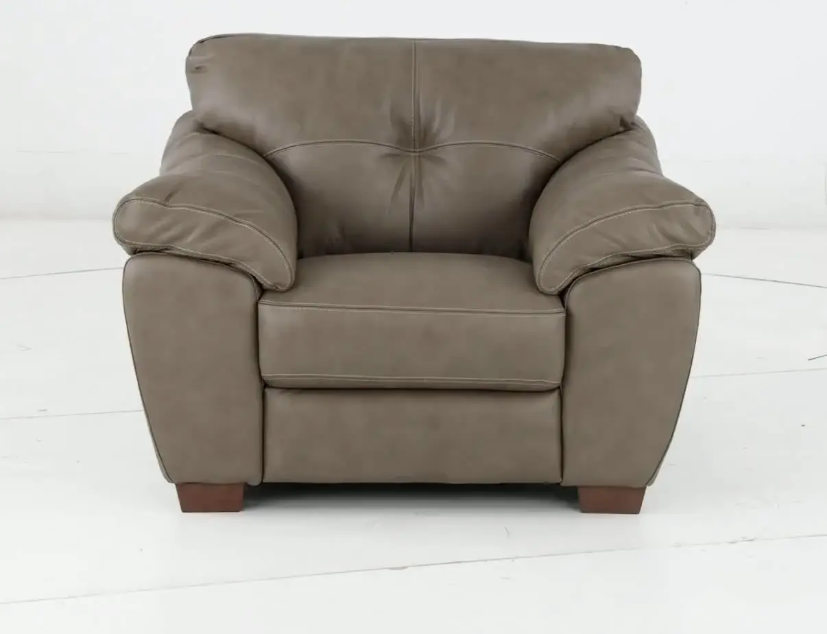Clay Taupe Leather Chair-9