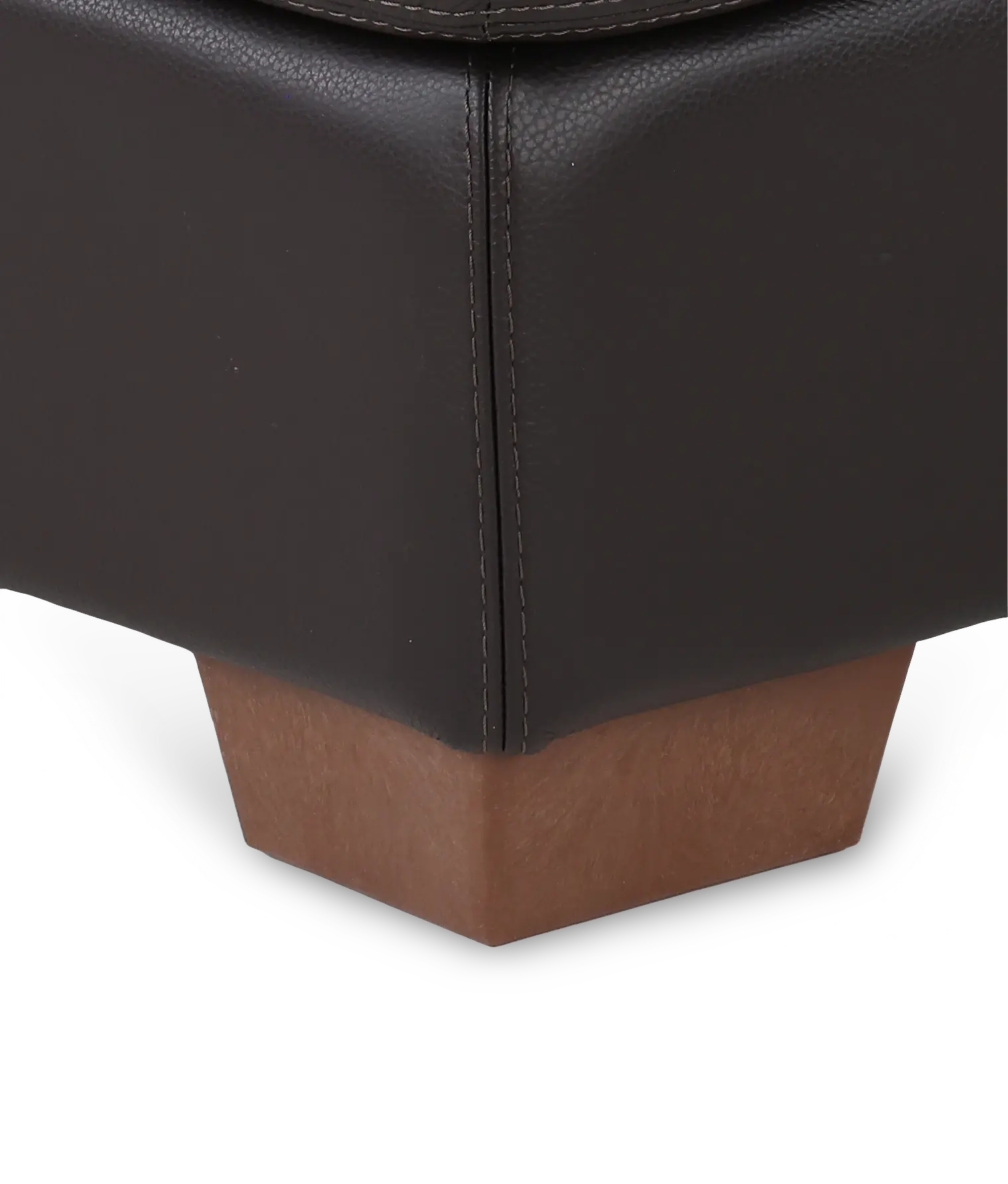 Clay Dark Brown Leather Ottoman-6