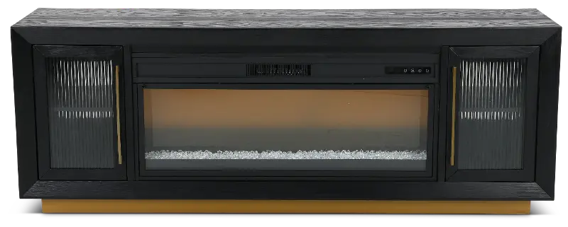 Montrose Black and Gold Fireplace Mantle