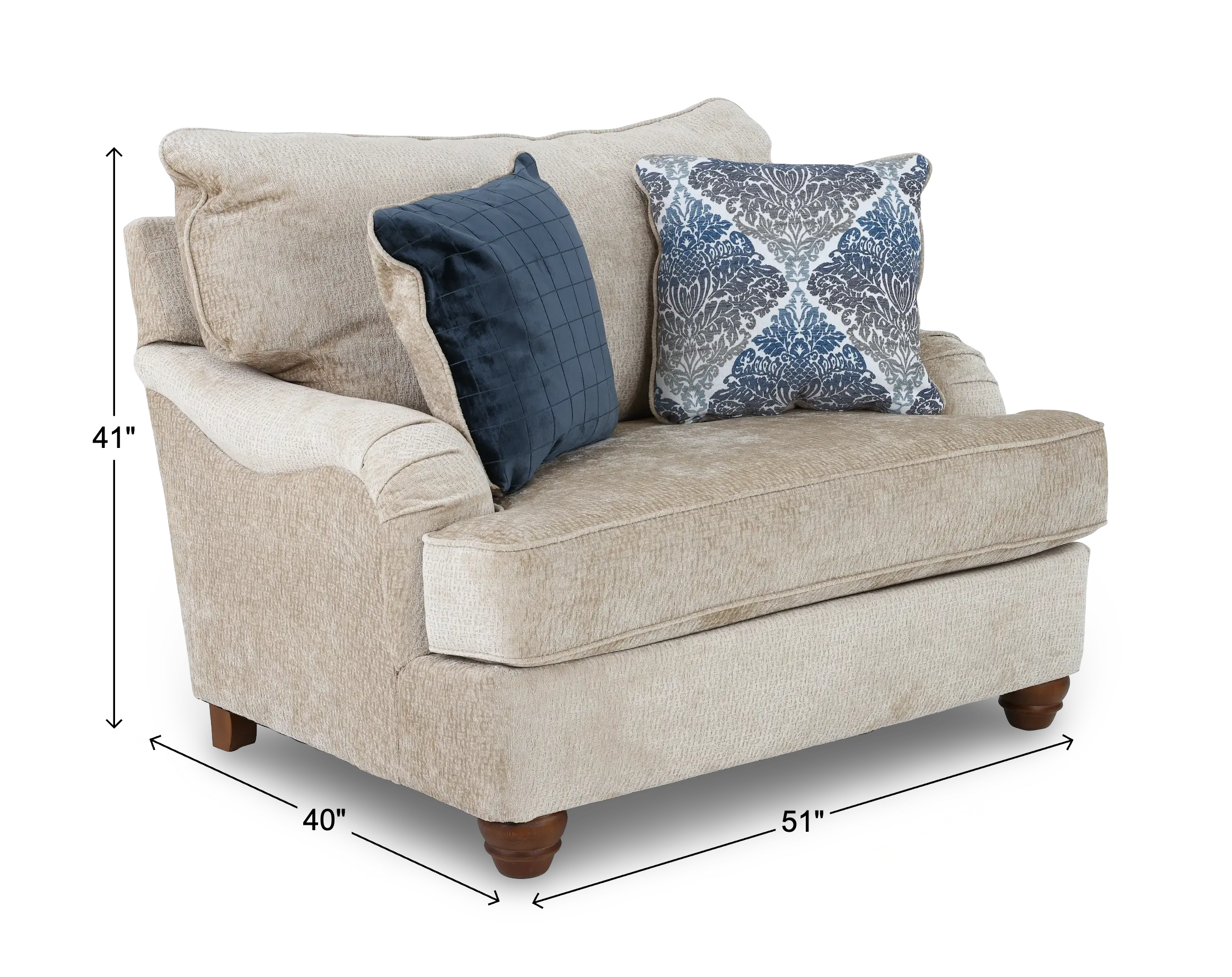 Culver Dune Beige Chair and a Half-3