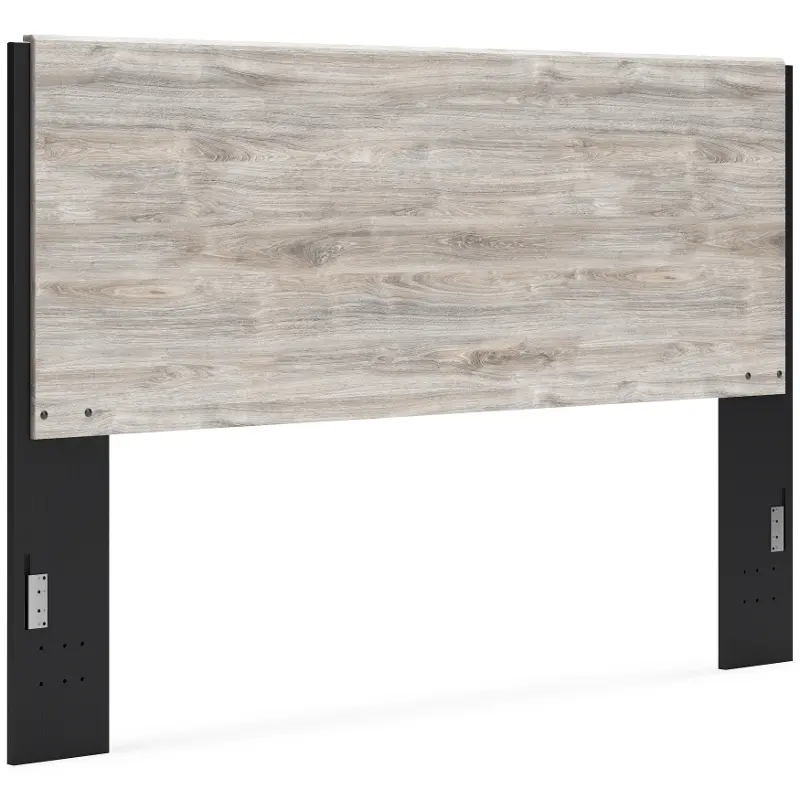 Vassari Gray and Black Queen Headboard