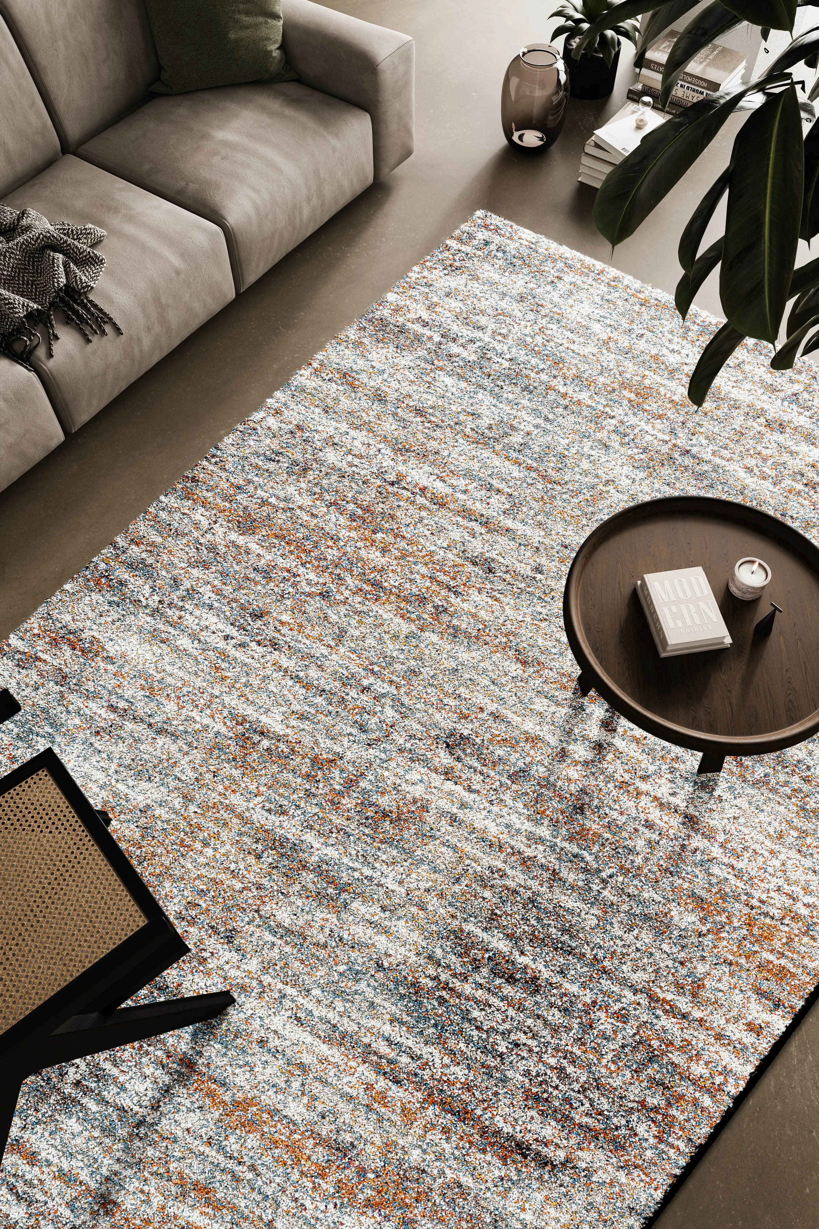 Granada 5 x 8 Teal Multicolor Area Rug-2