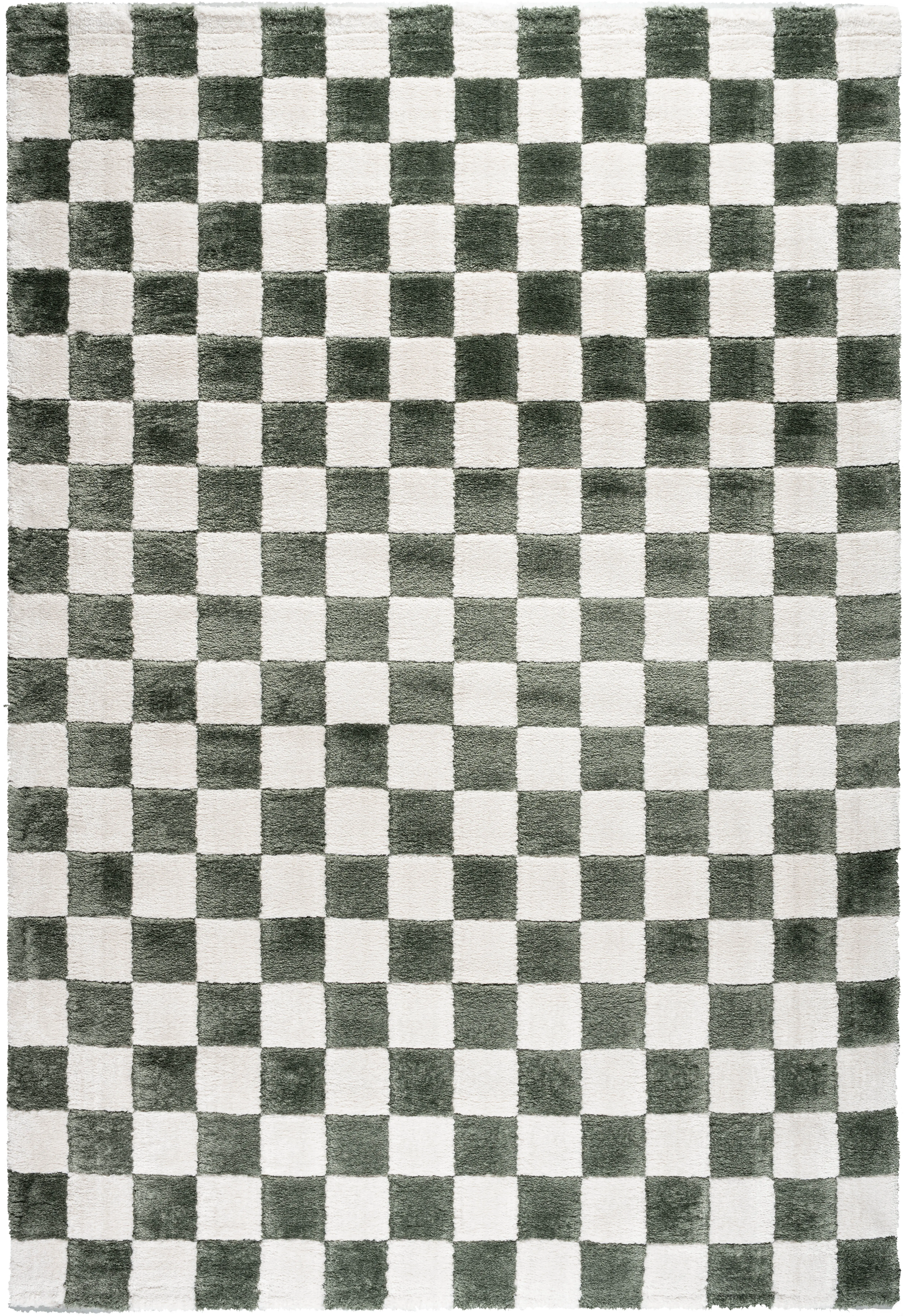 Nube 8 x 10 Checkerboard Green Area Rug-1