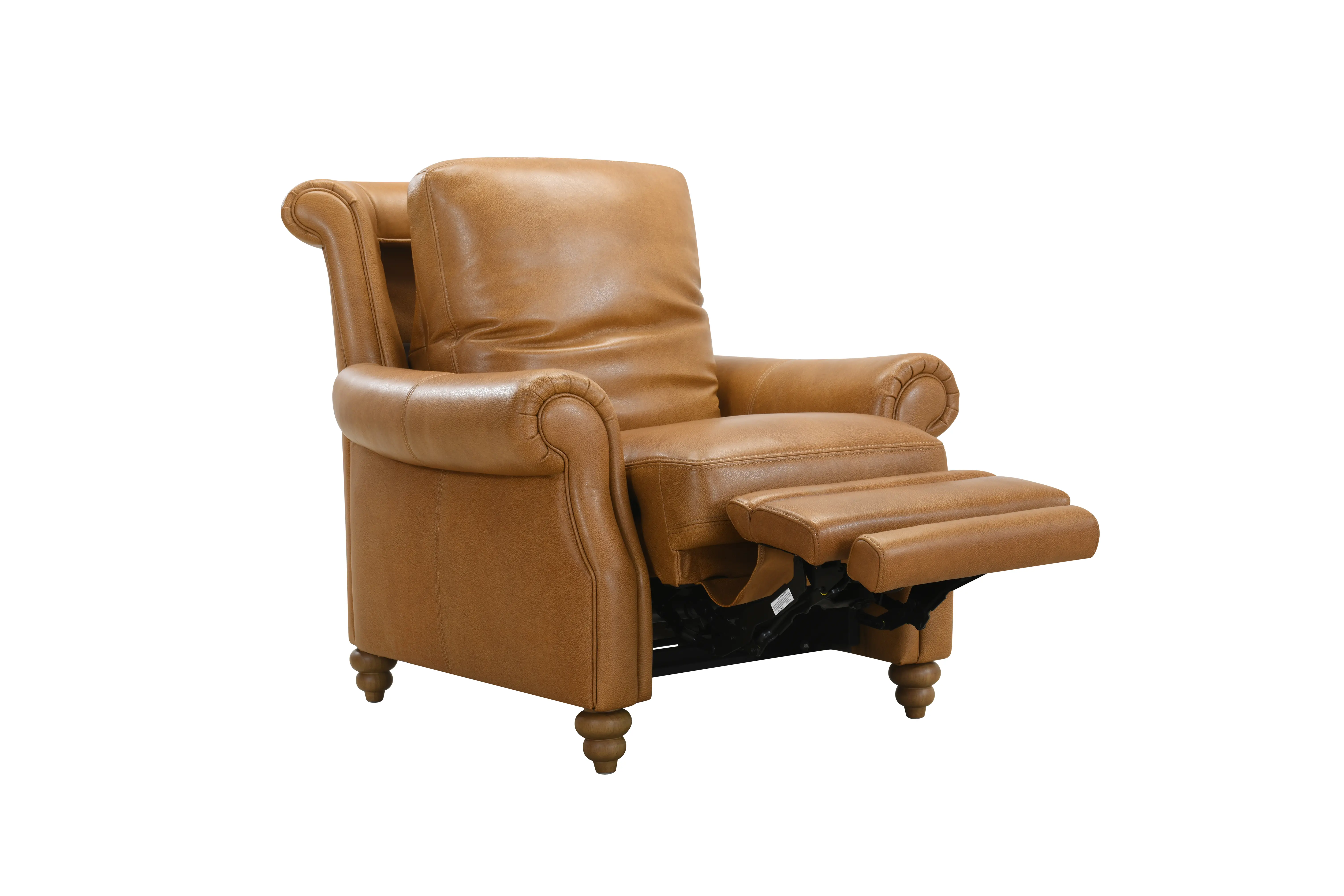 Pentos Saddle Brown Leather Power Recliner-4