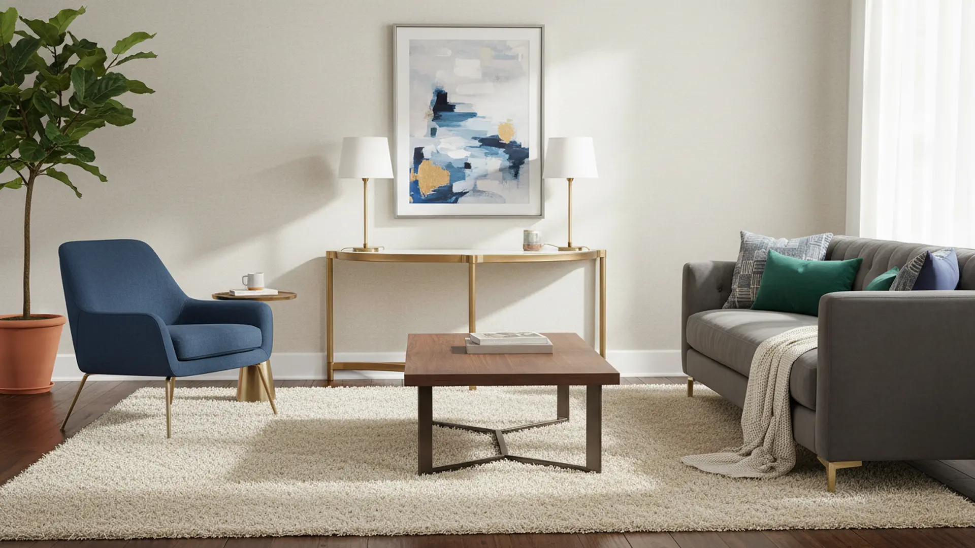 Cassidy Metal and Glass Sofa Table-2