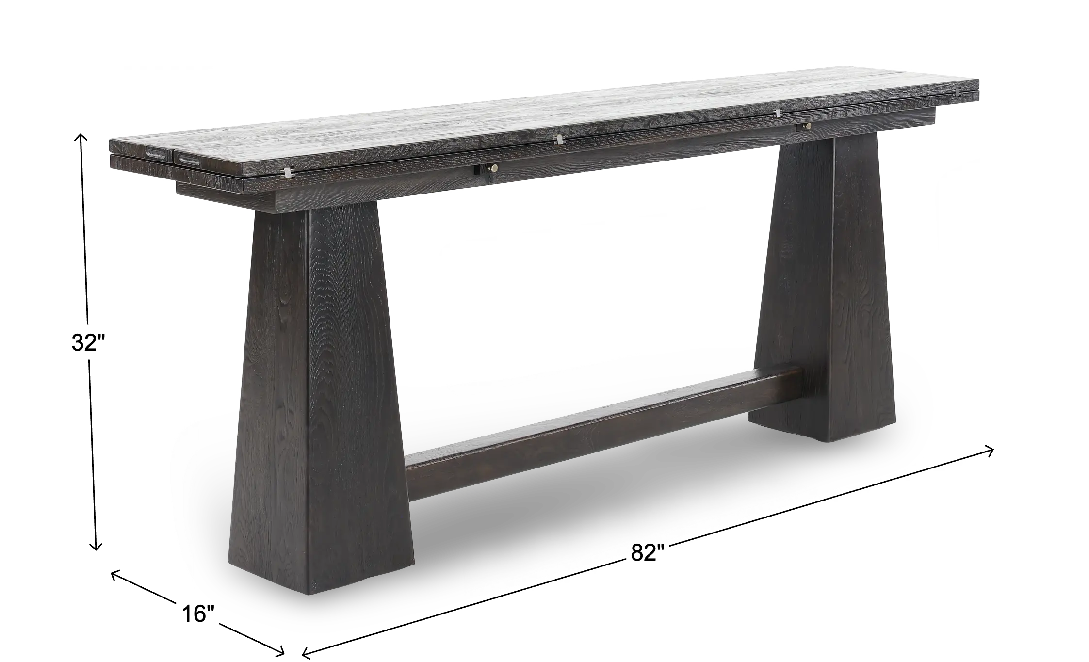 6820-85003-99 Bennett Black Flip Top Sofa Table-3