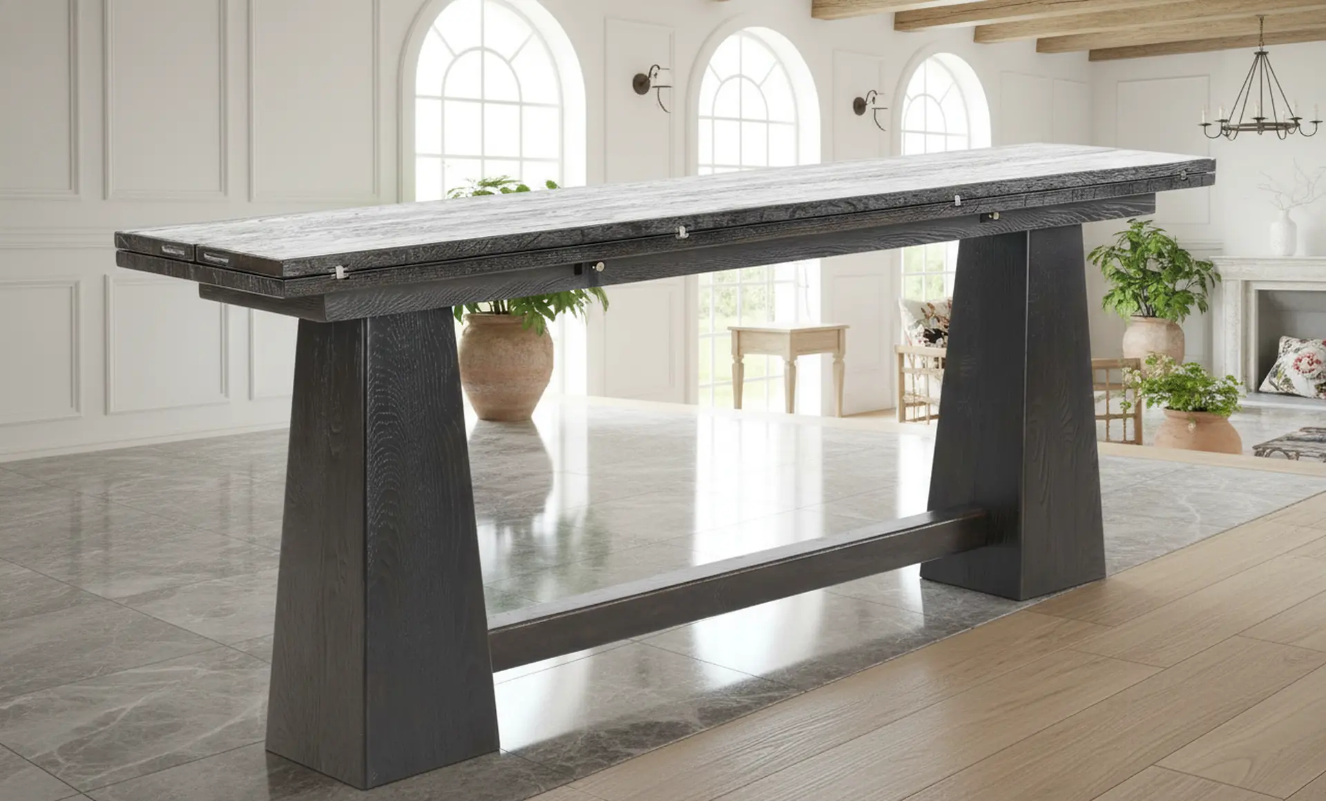 6820-85003-99 Bennett Black Flip Top Sofa Table-9