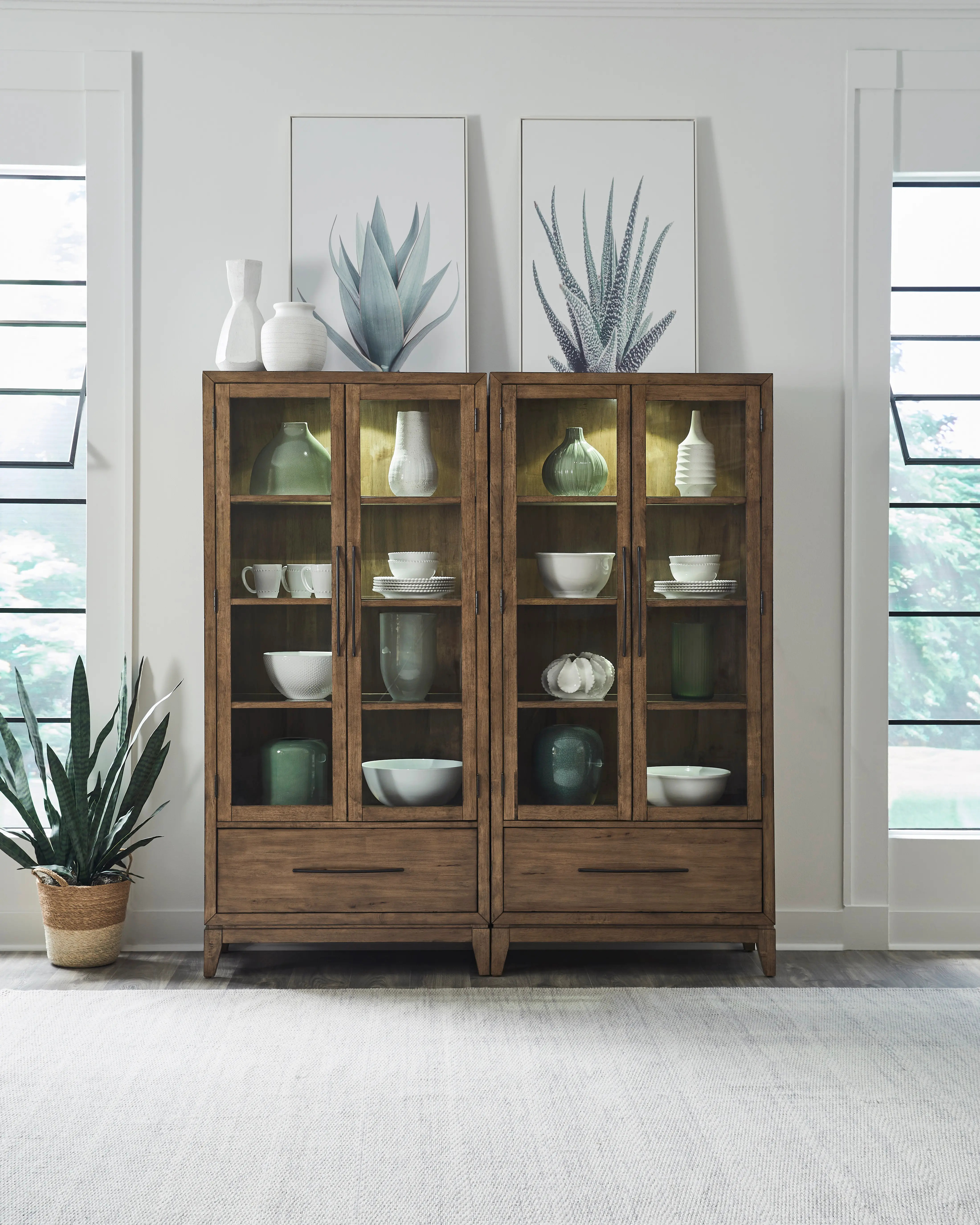 936-HO148 Shaker Lakes Brown Door Cabinet-2