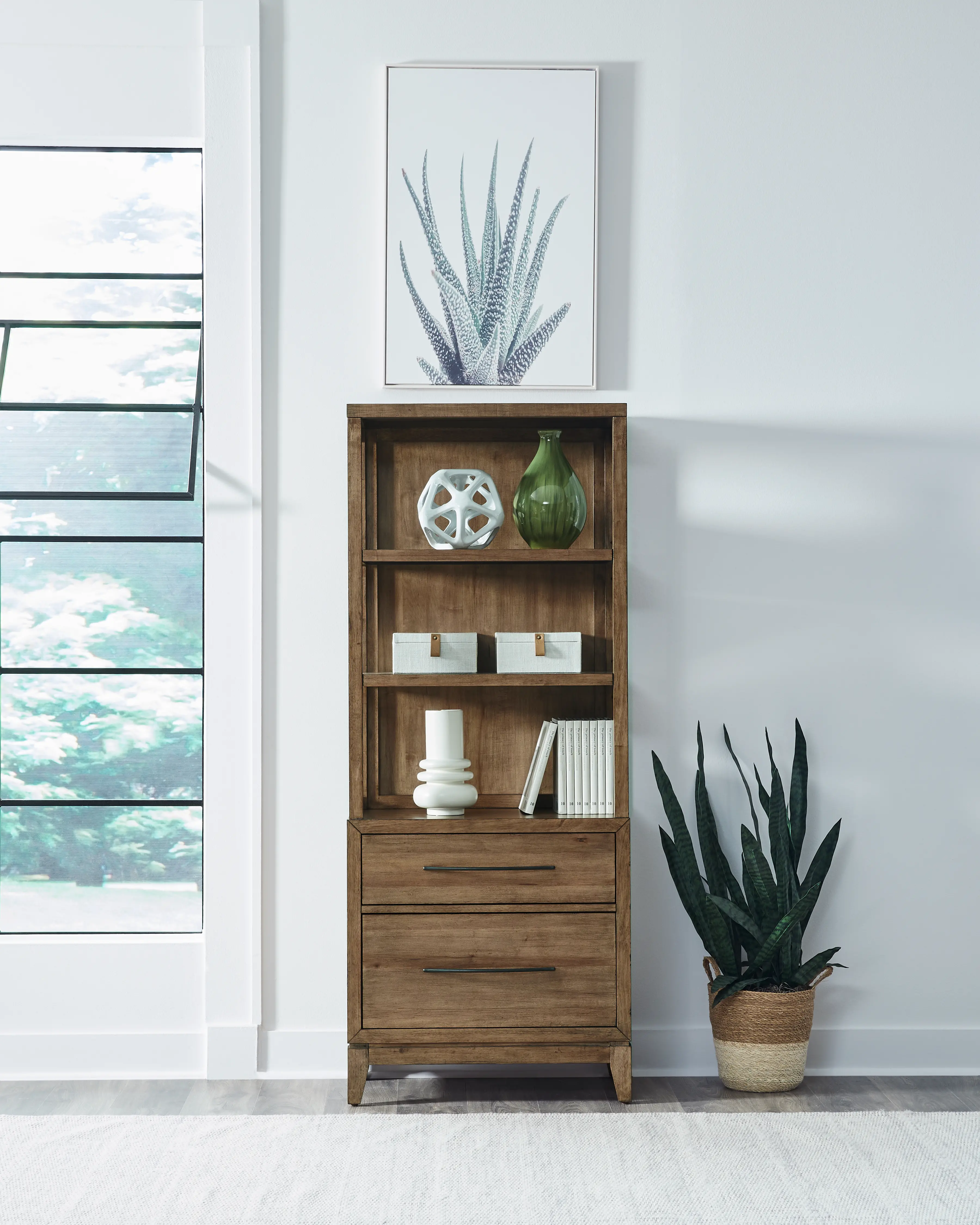 KIT/936-FILEBKCSE Shaker Lakes Brown File Bookcase-1