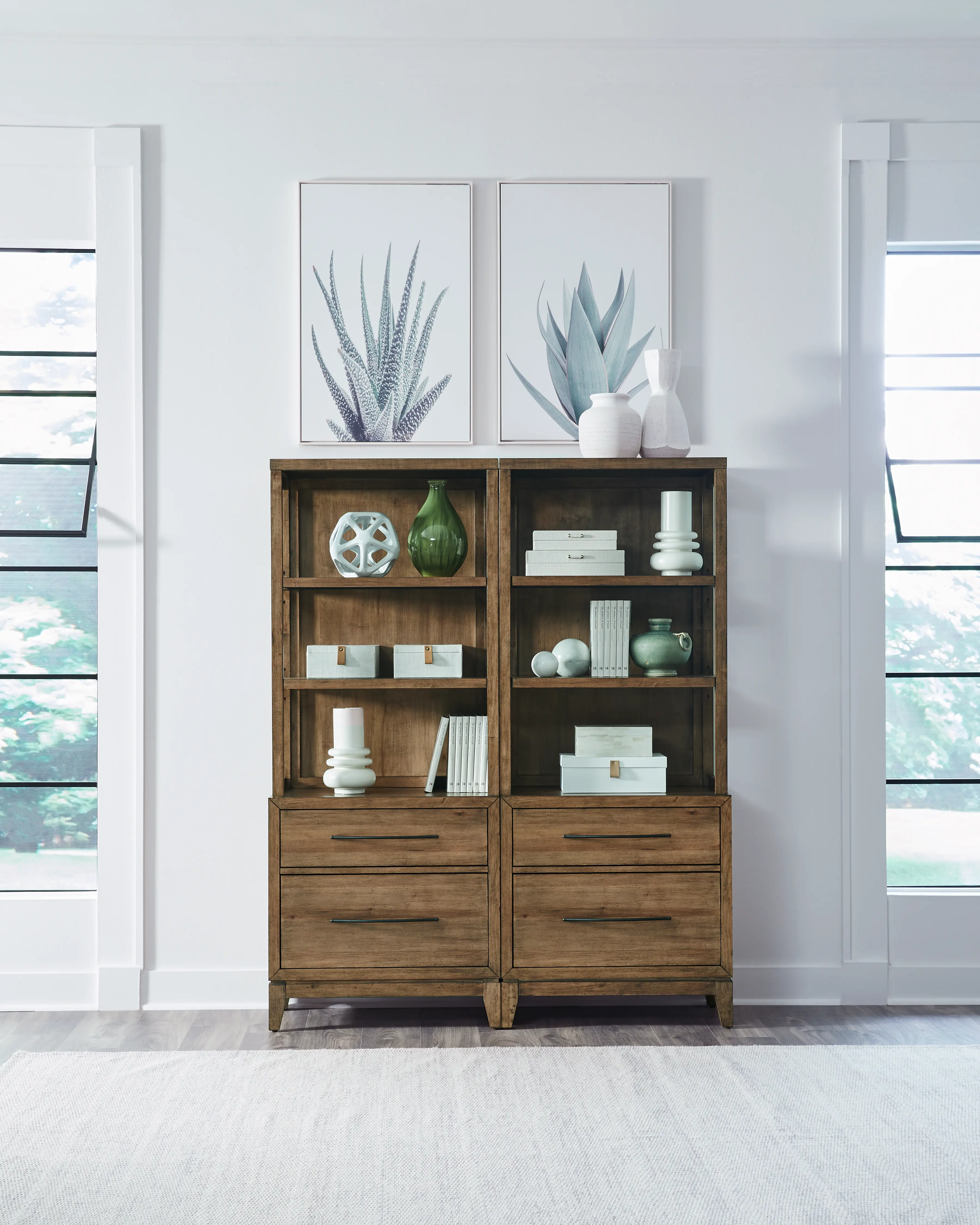 KIT/936-FILEBKCSE Shaker Lakes Brown File Bookcase-2