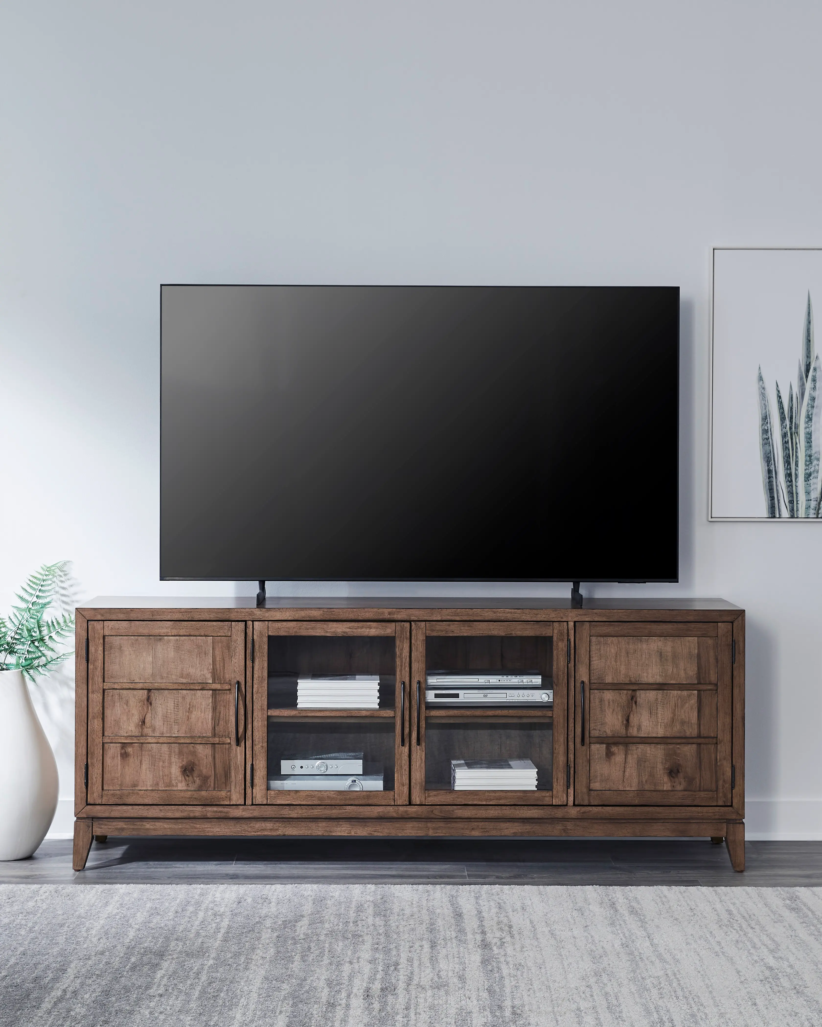 936-TV82 Shaker Lakes Brown TV Stand-1