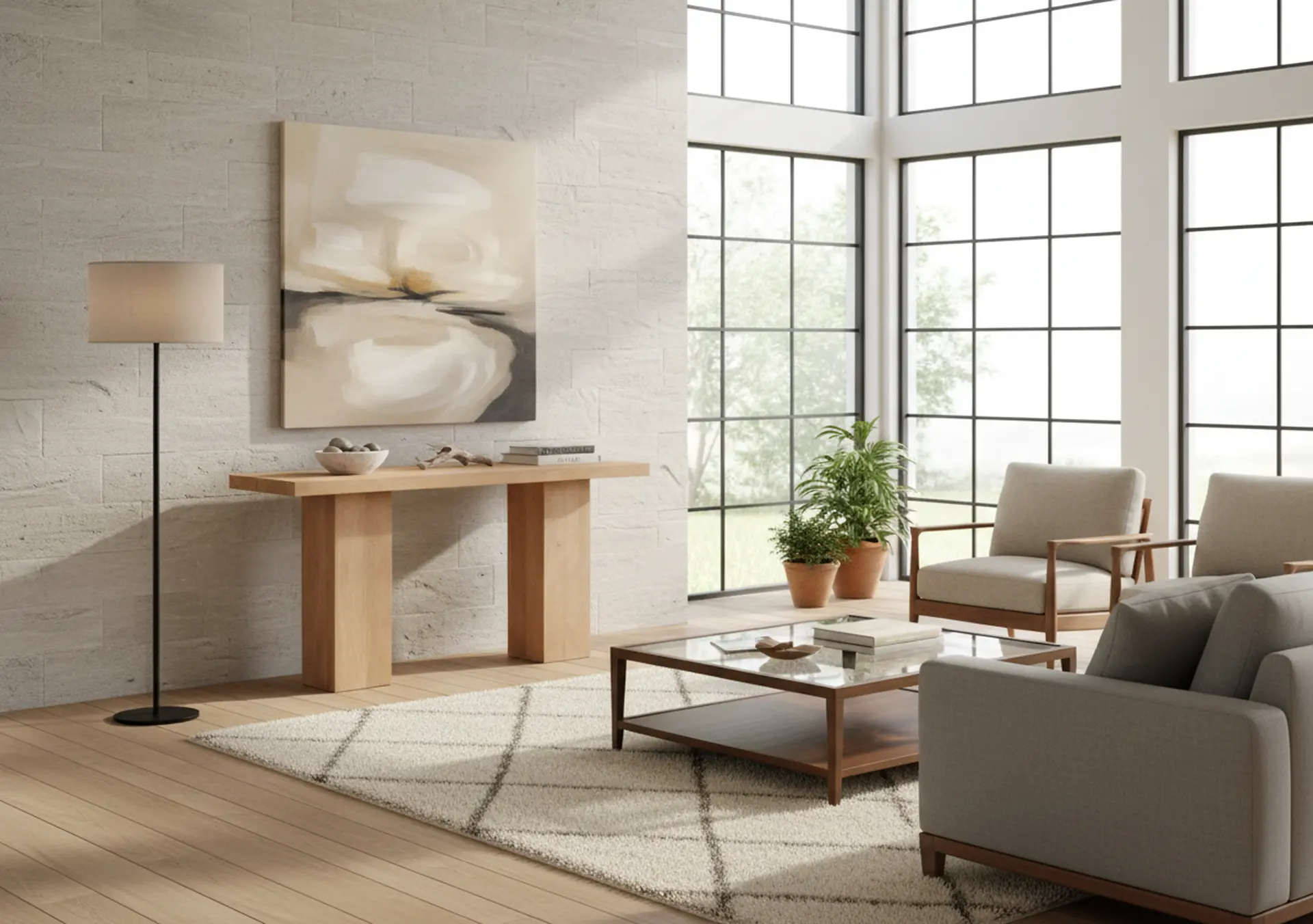 Sequoia Oak Sofa Table-2