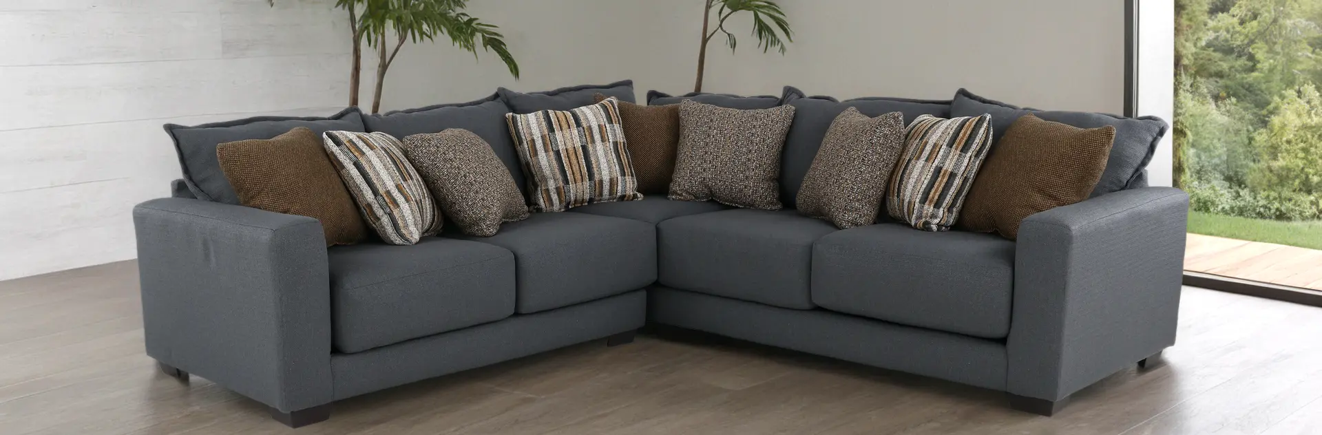 Pinnacle Gray 2 Piece Sectional-2