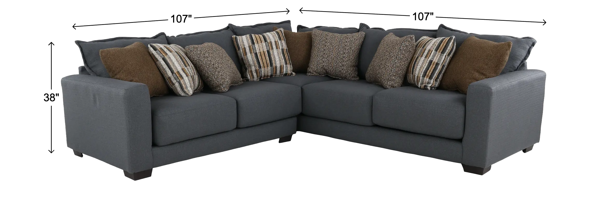 Pinnacle Gray 2 Piece Sectional-3