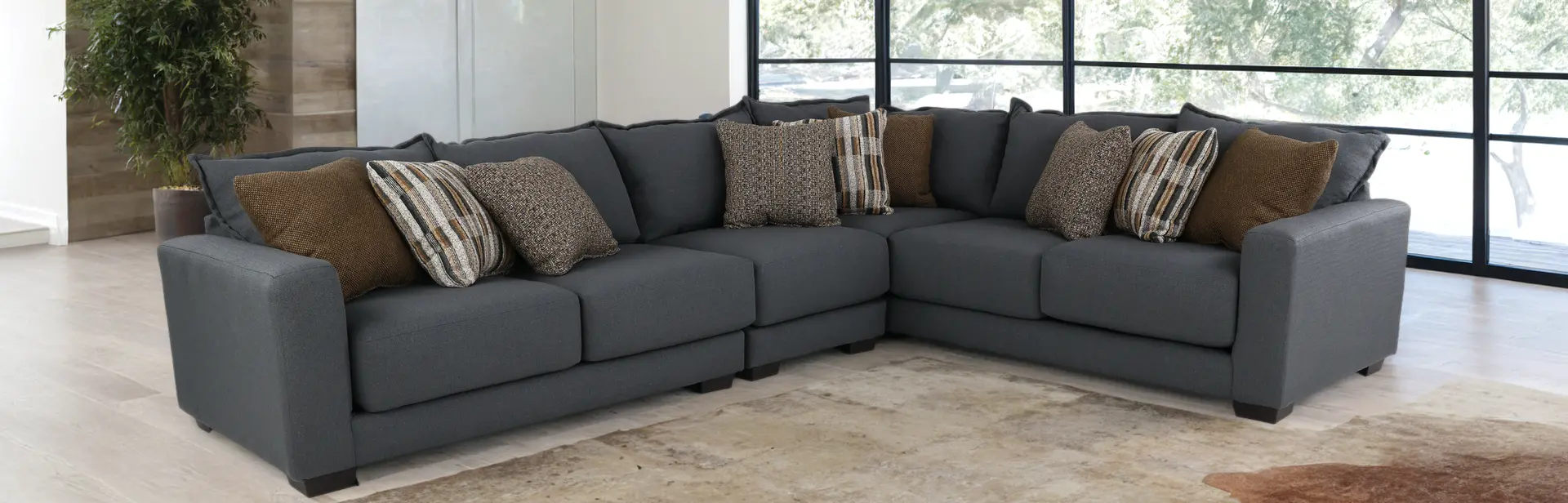 Pinnacle Gray 3 Piece Sectional-2