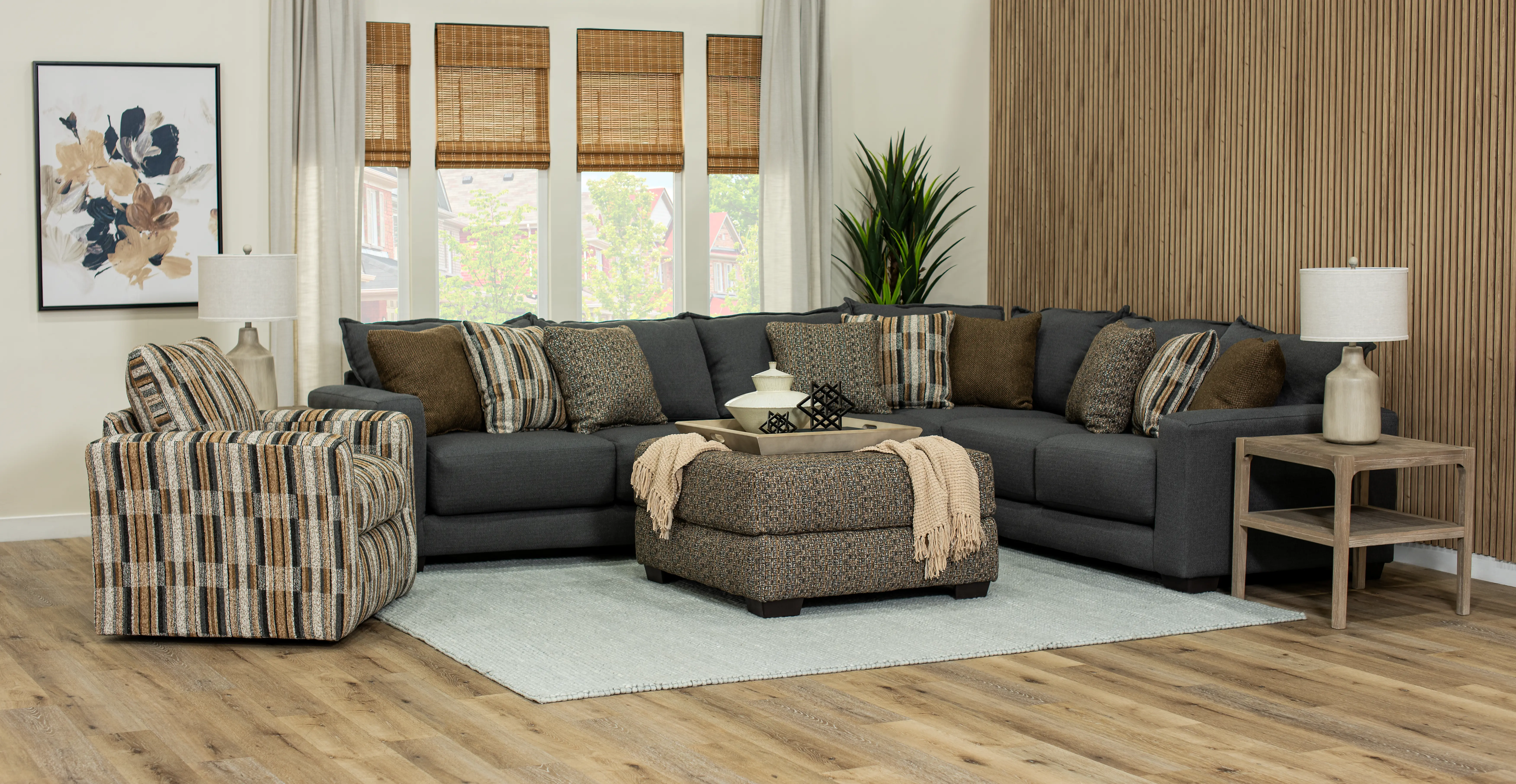 Pinnacle Gray 3 Piece Sectional-6