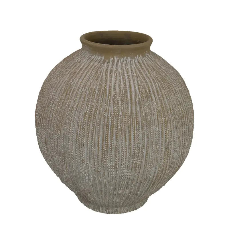 Round Ribbed Vase