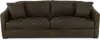 Adele Green Leather Sofa