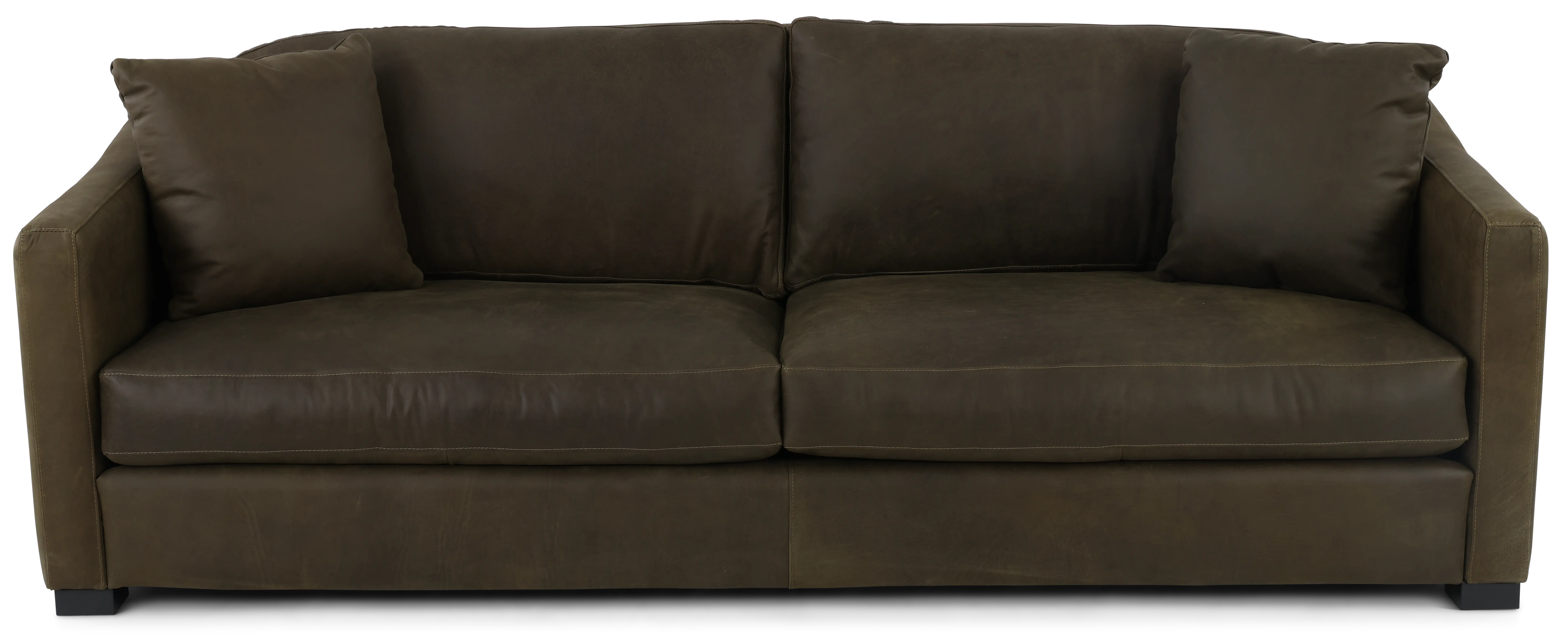 Adele Napa Iron Dark Brown Leather Sofa-5