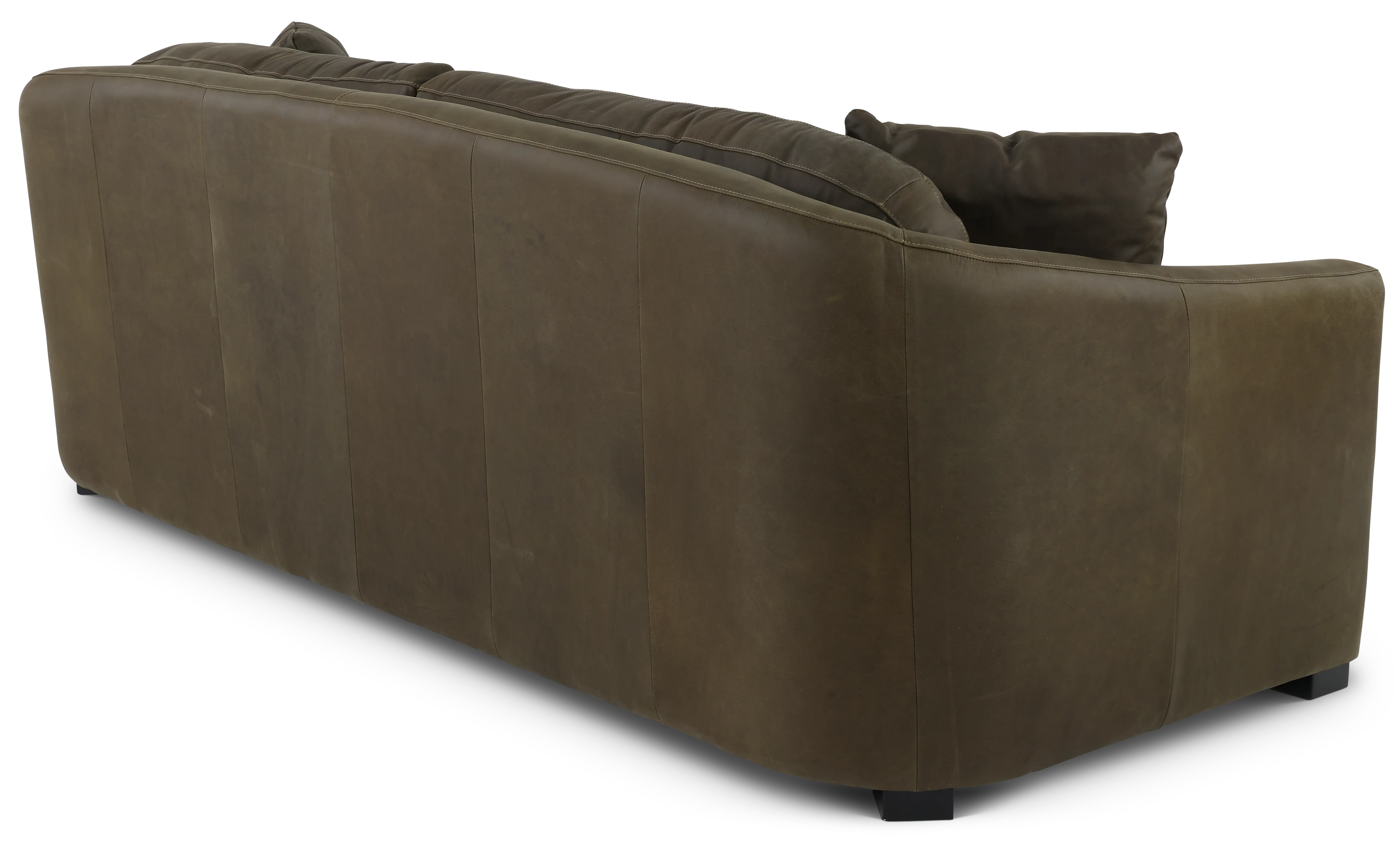 Adele Napa Iron Dark Brown Leather Sofa-6