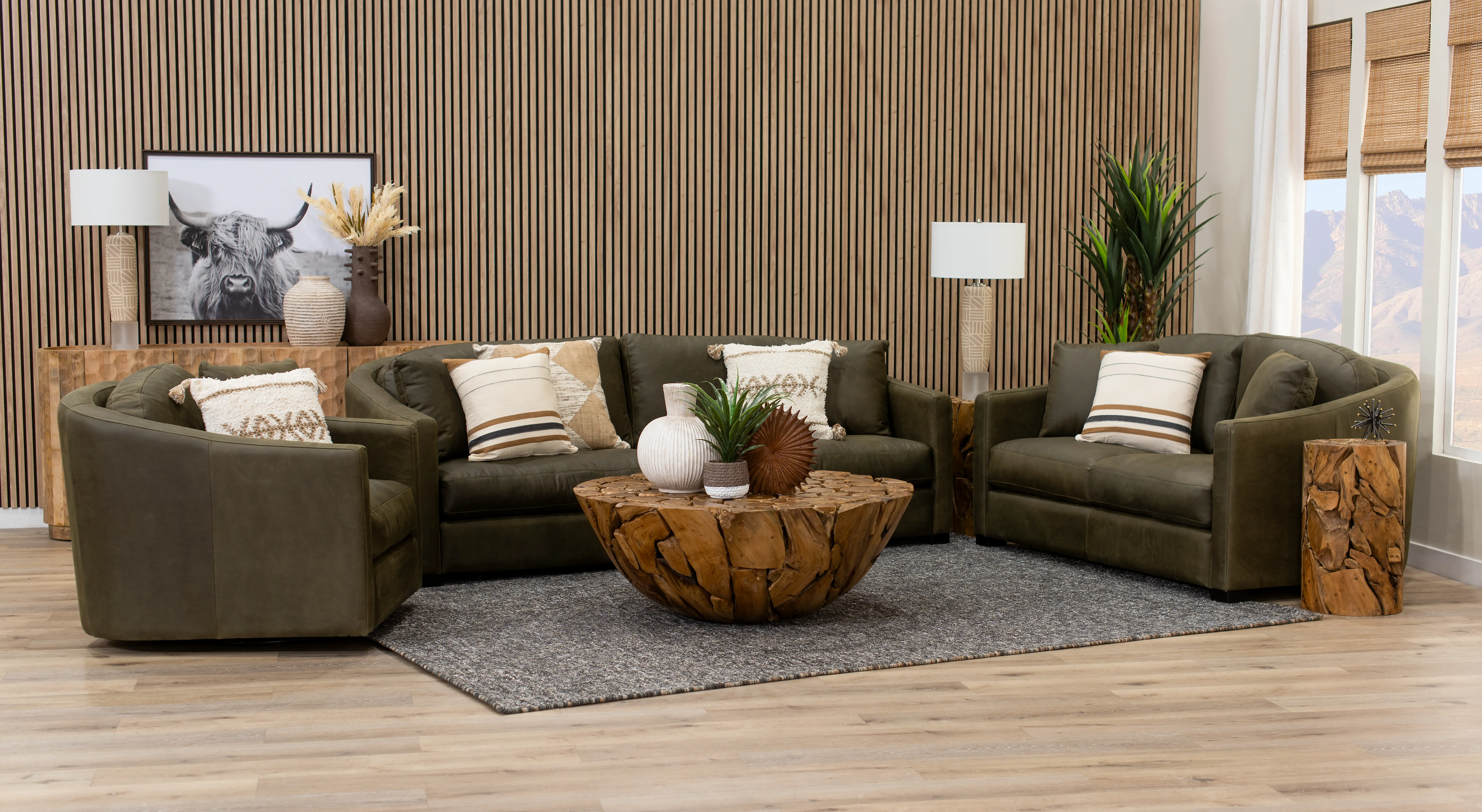 Adele Napa Iron Dark Brown Leather Sofa-8