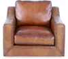 Ramba Brown Leather Swivel Chair