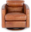 Ramba Brown Leather Swivel Glider
