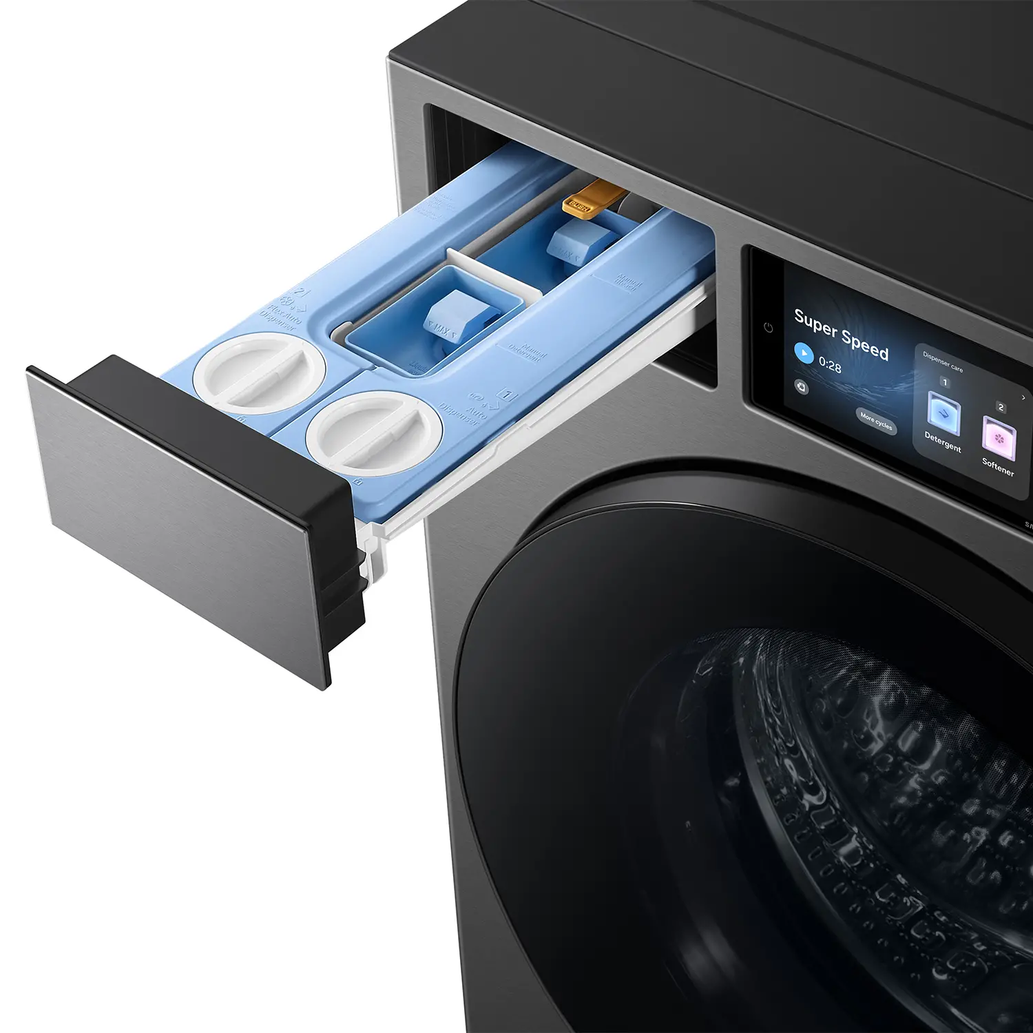 WF90F53ADS Samsung Bespoke 5.3 Cu Ft Front Load Washer - Dark Steel-12