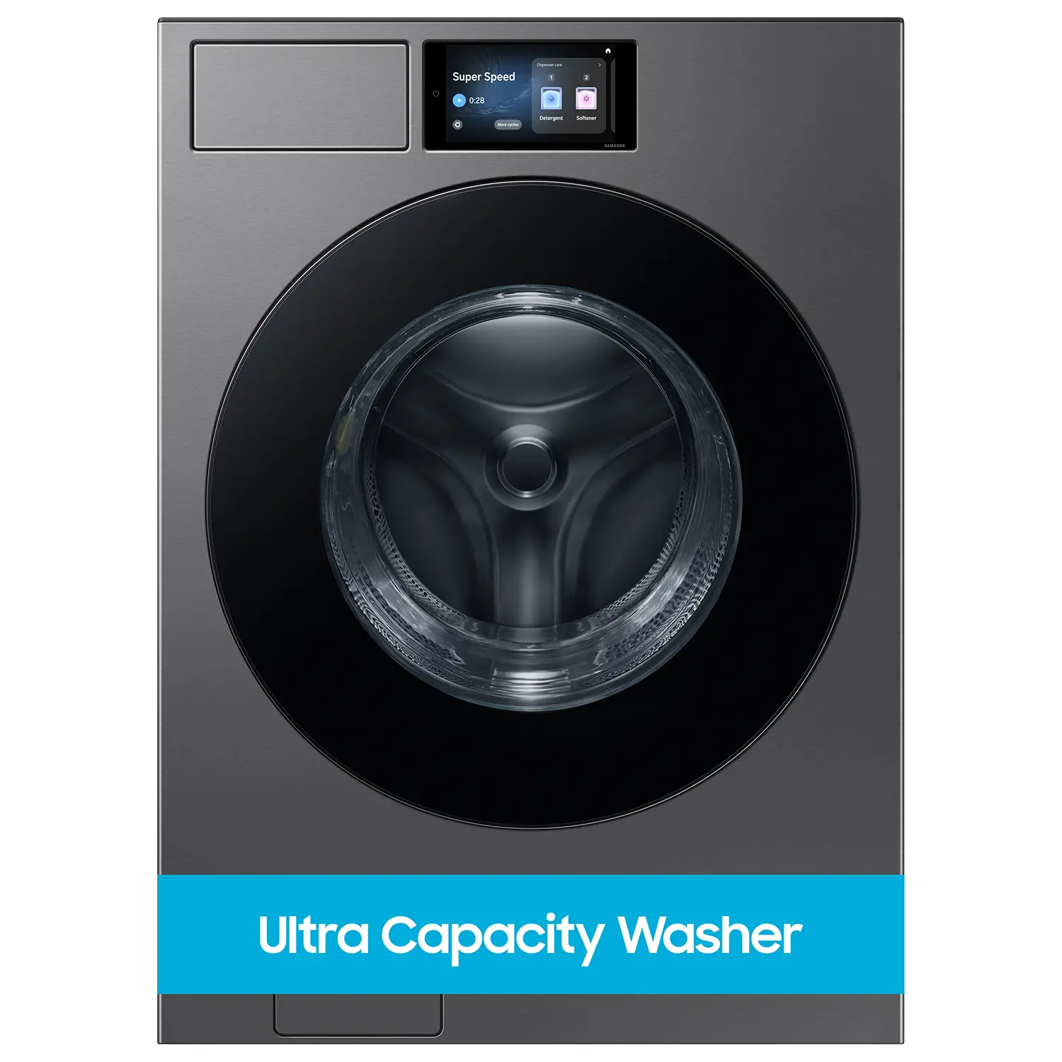 WF90F53ADS Samsung Bespoke 5.3 Cu Ft Front Load Washer - Dark Steel-3