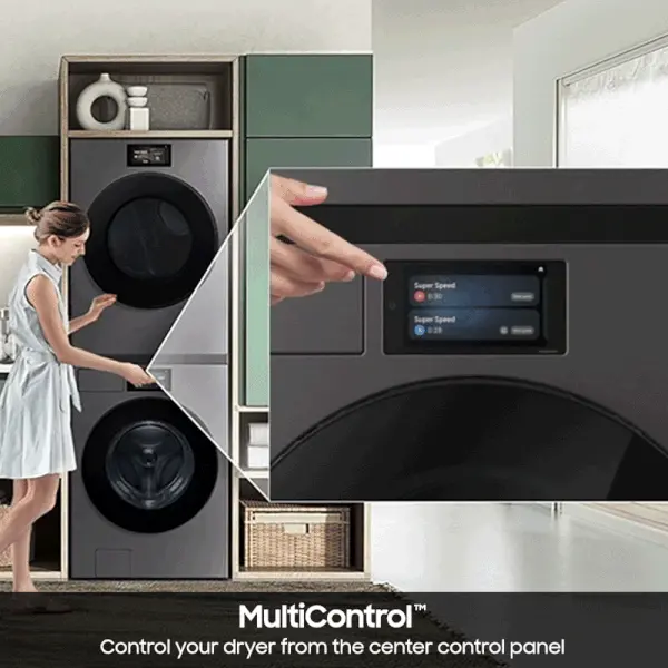 WF90F53ADS Samsung Bespoke 5.3 Cu Ft Front Load Washer - Dark Steel-5