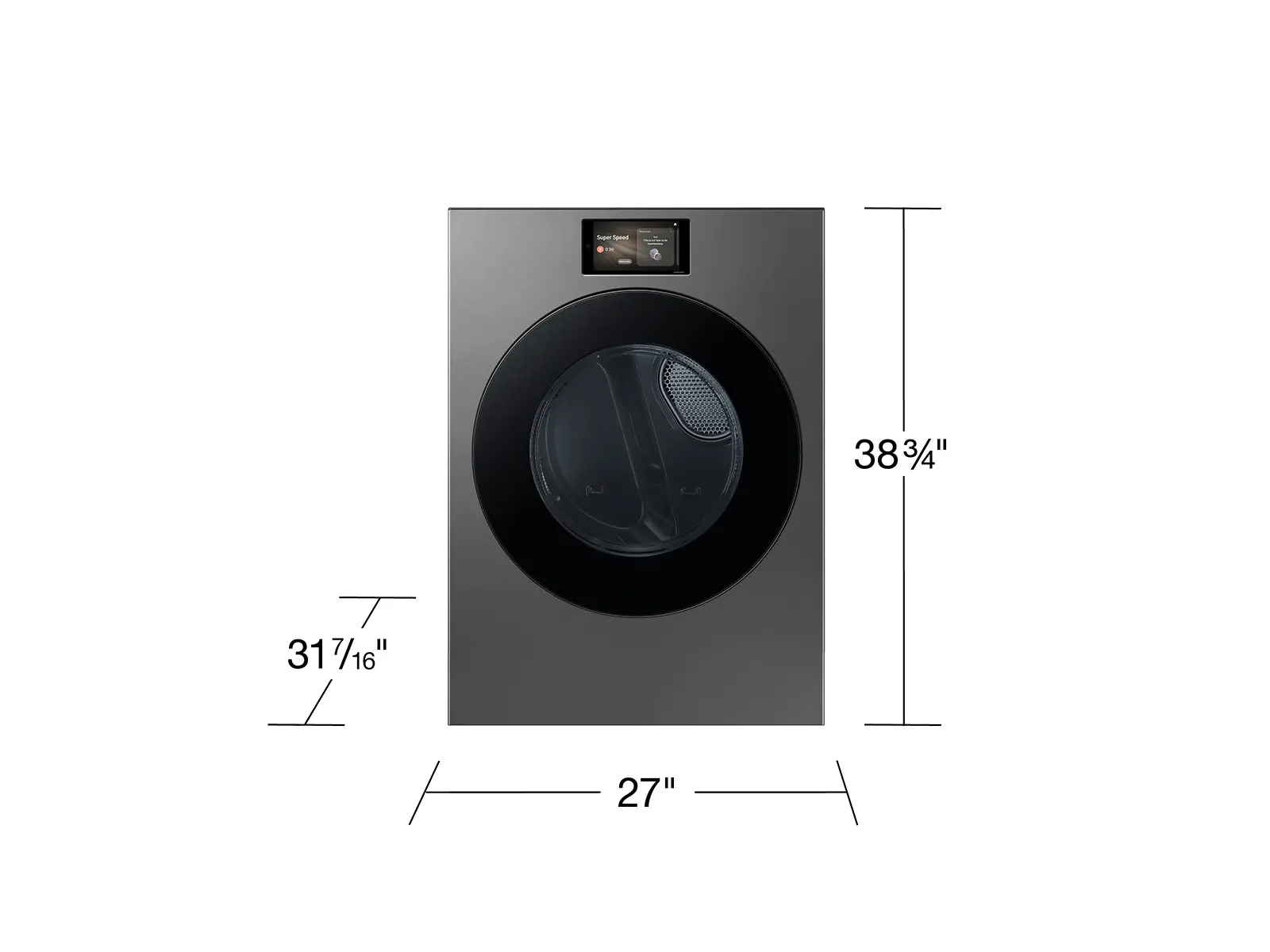 DV90F53AES Samsung Bespoke AI 7.6 Cu Ft Electric Dryer - Dark Steel-14