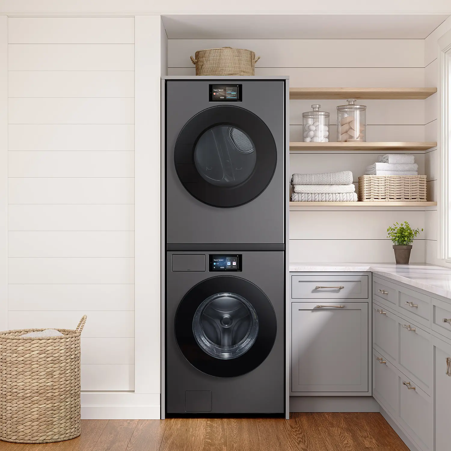 DV90F53AES Samsung Bespoke AI 7.6 Cu Ft Electric Dryer - Dark Steel-3