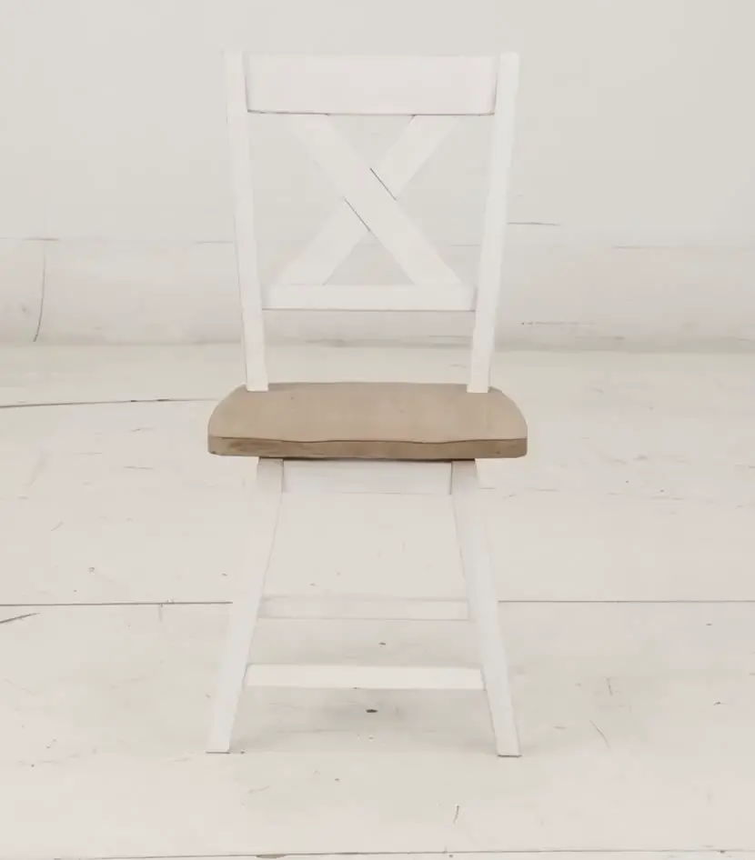 Highland Natural and White Swivel Dining Chair-10
