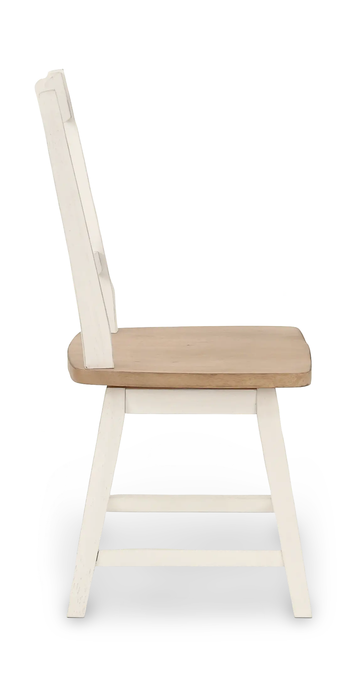 Highland Natural and White Swivel Dining Chair-5