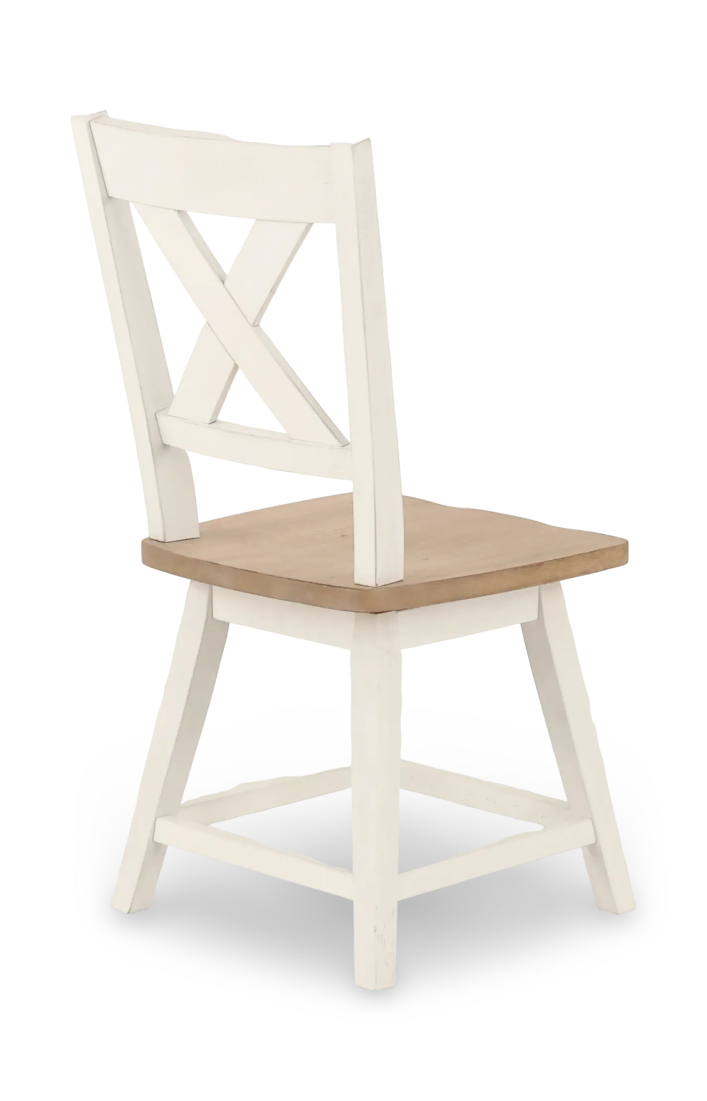 Highland Natural and White Swivel Dining Chair-6