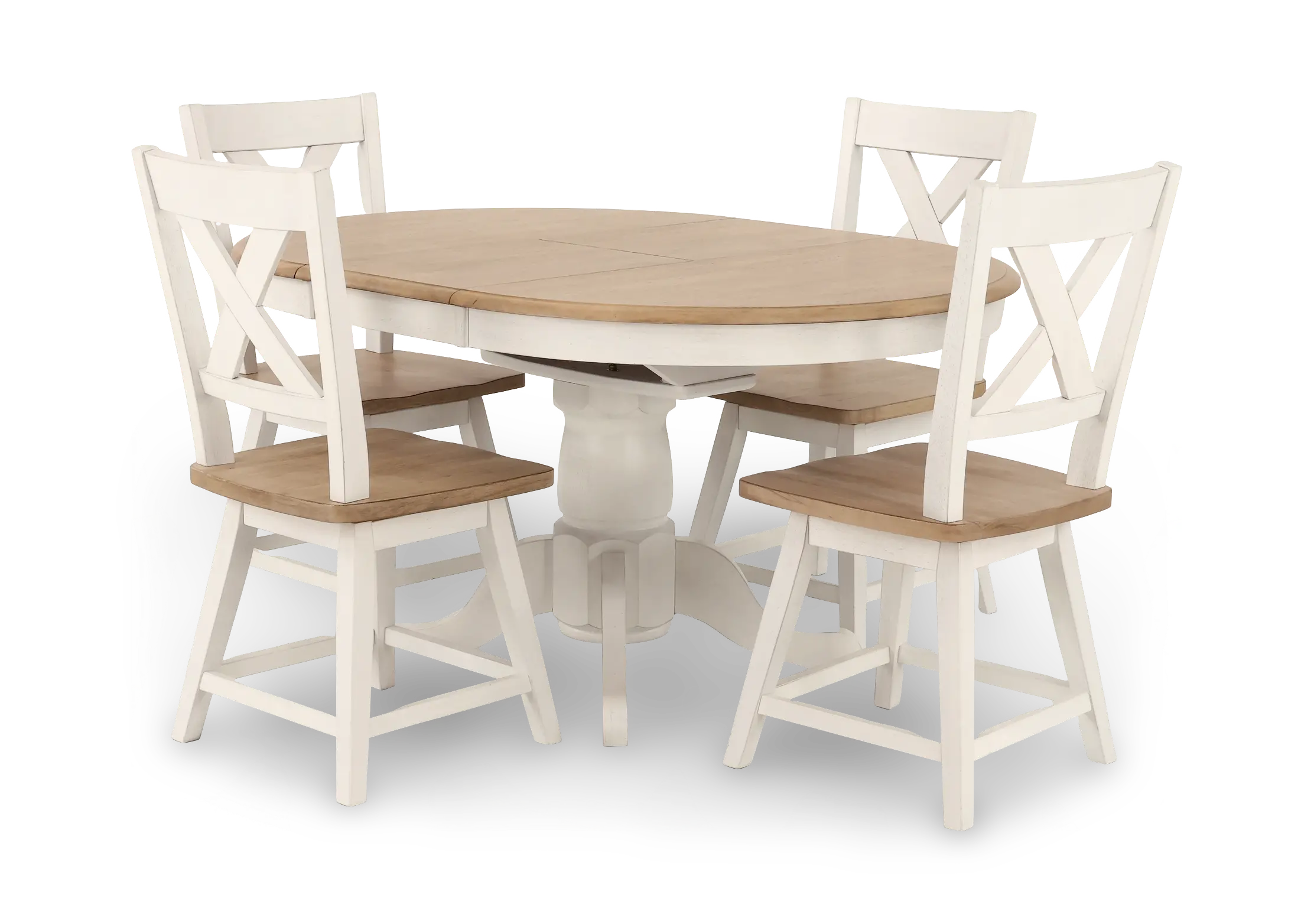 Highland Natural and White 5-Piece Dining Set-1
