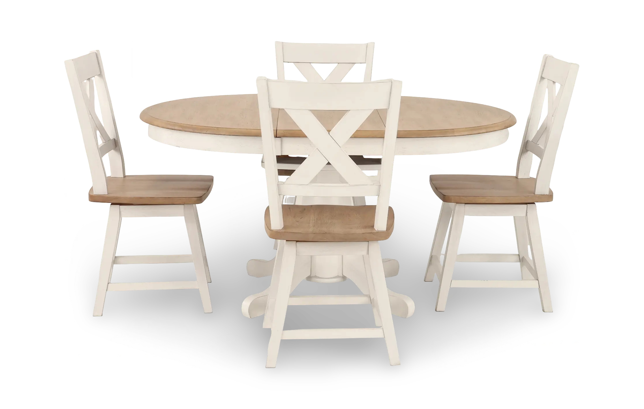 Highland Natural and White 5-Piece Dining Set-4