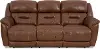 Contender Saddle Brown Leather Power Reclining Sofa