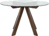 Wade Mocha Brown and Glass Round Dining Table