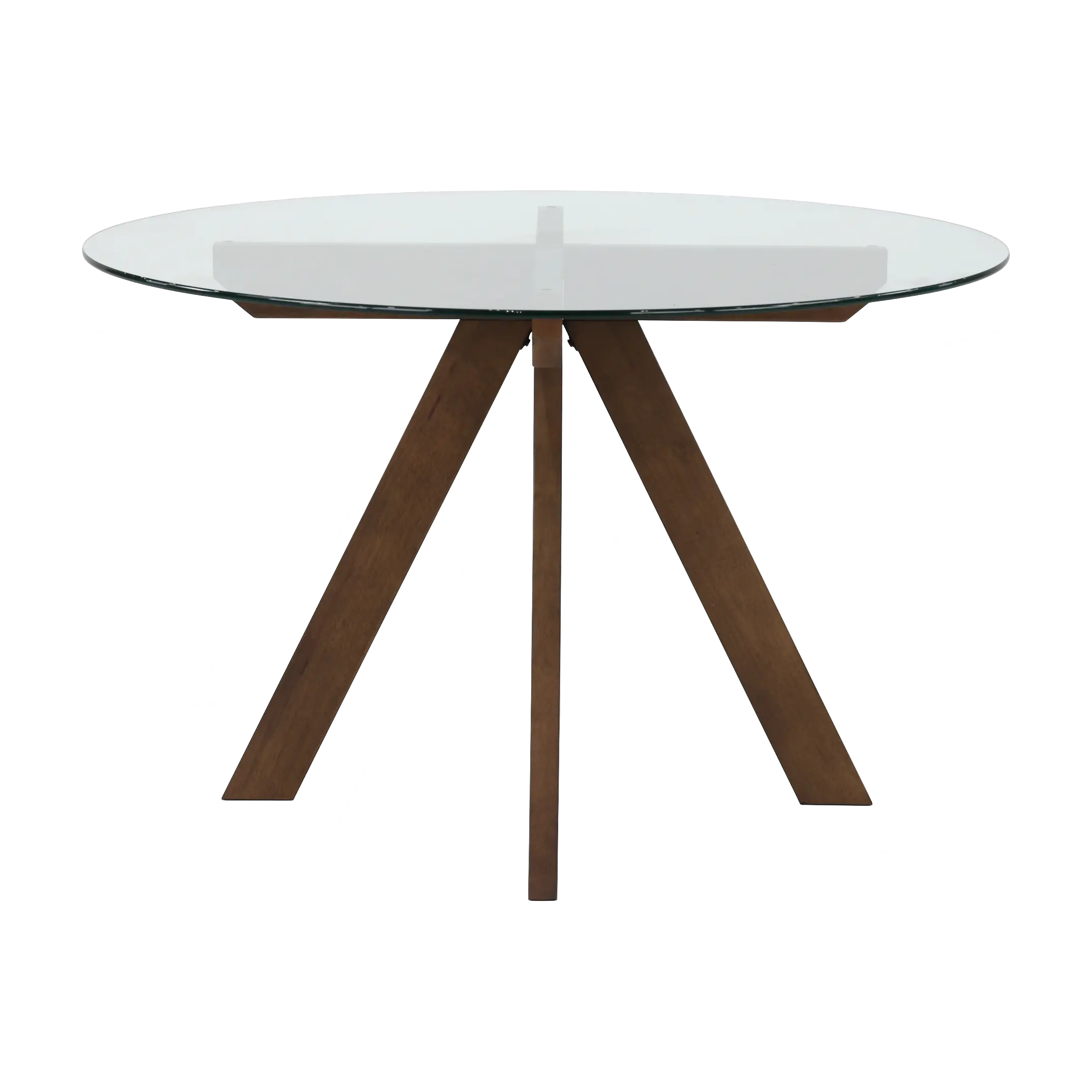 Wade Mocha Brown and Glass Round Dining Table-4