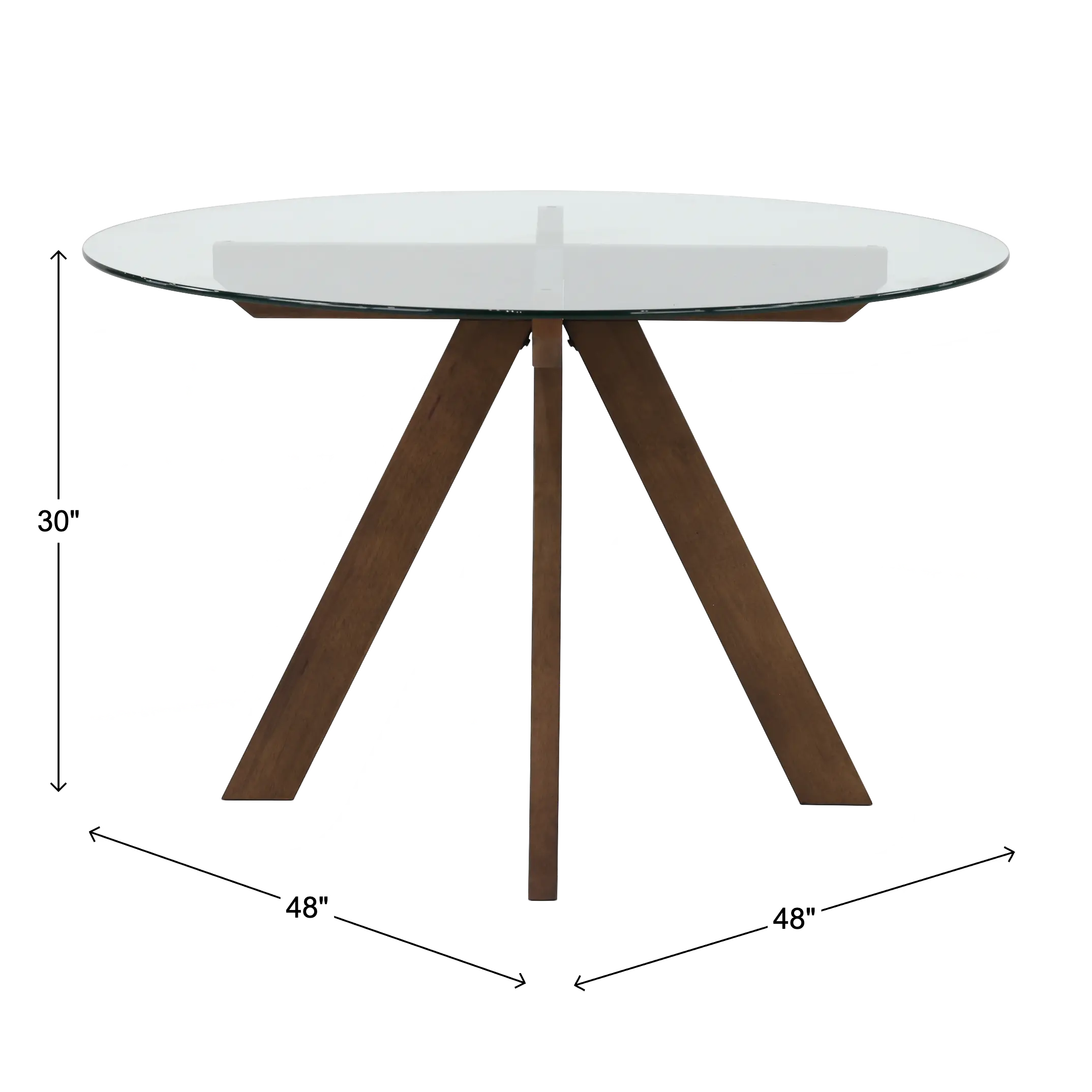 Wade Mocha Brown and Glass Round Dining Table-3