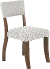 Wade Mocha Brown and Off-White Upholstered Dining Chair